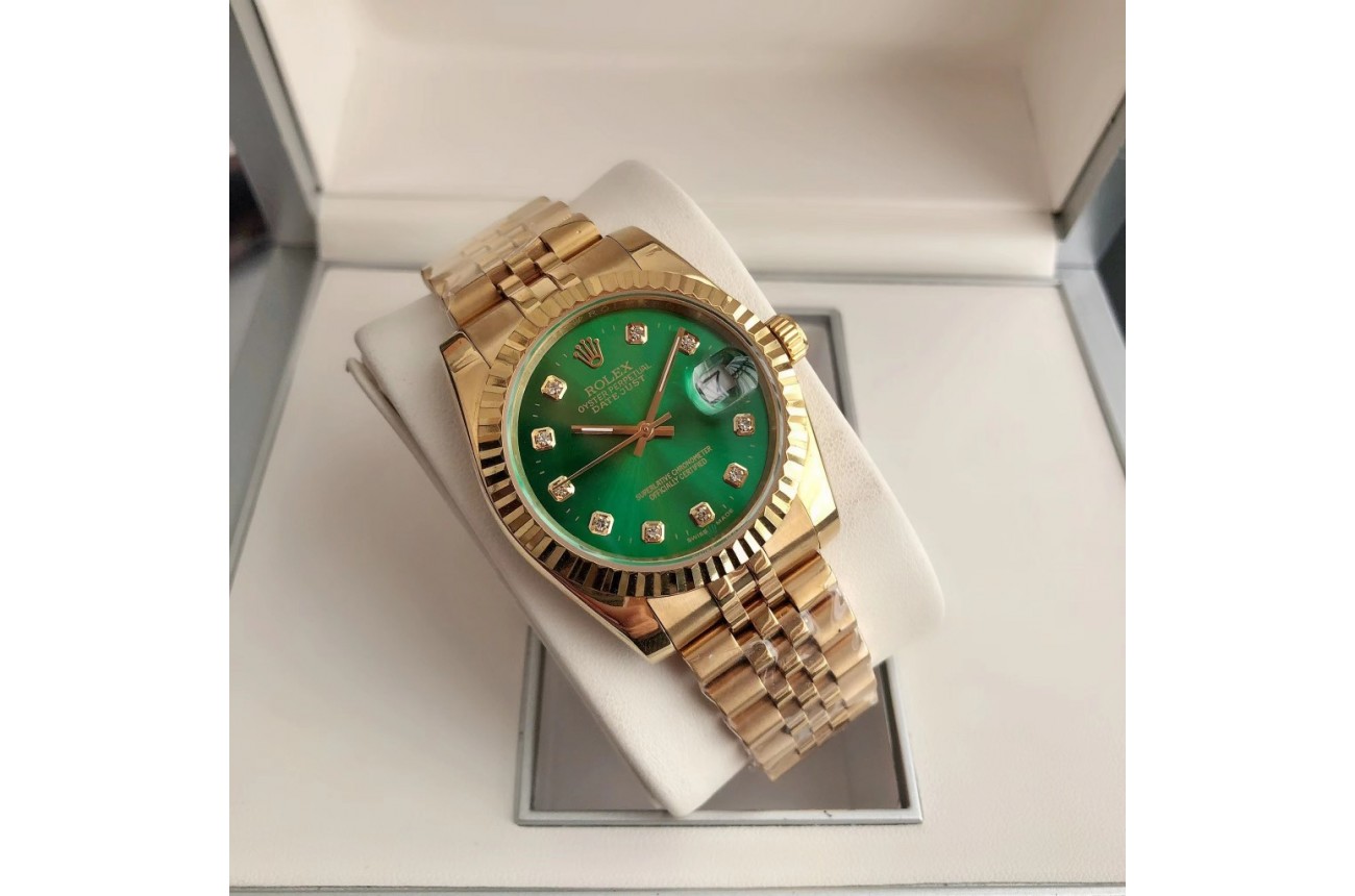Rolex Datejust 36/28mm RG/RG Jub Green/Dial