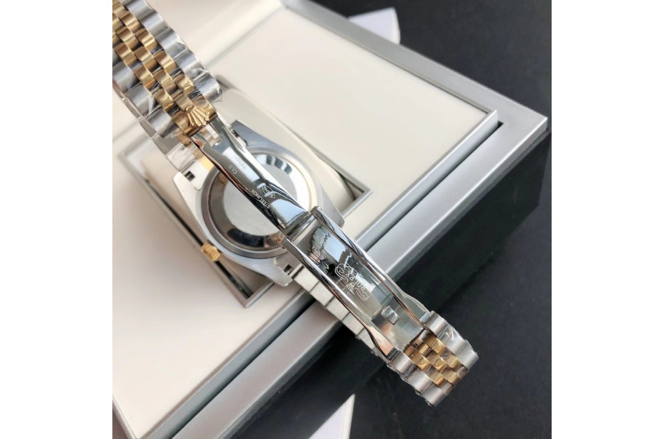 Rolex Datejust 36/28mm RG/SS Jub Green/Dial