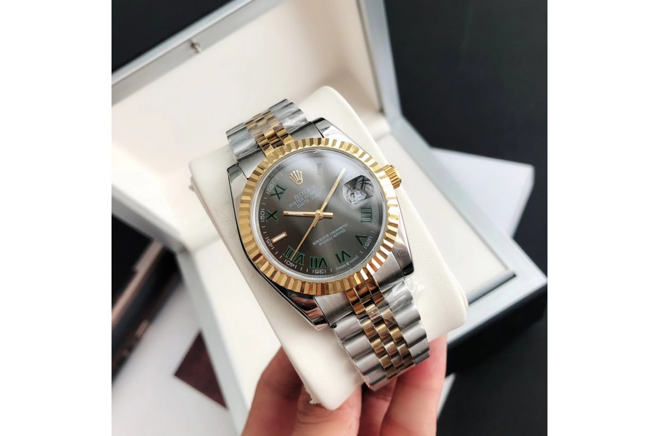 Rolex Datejust 36/28mm RG/SS Jub Grey/Rmn