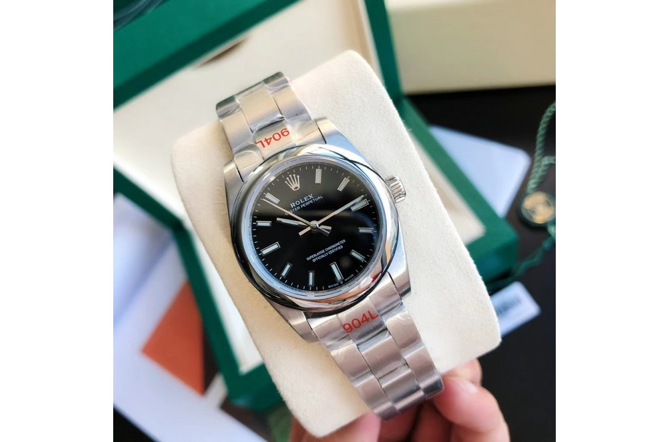 Rolex Oyster Perpetual 31/41mm SS/SS Black/Stk