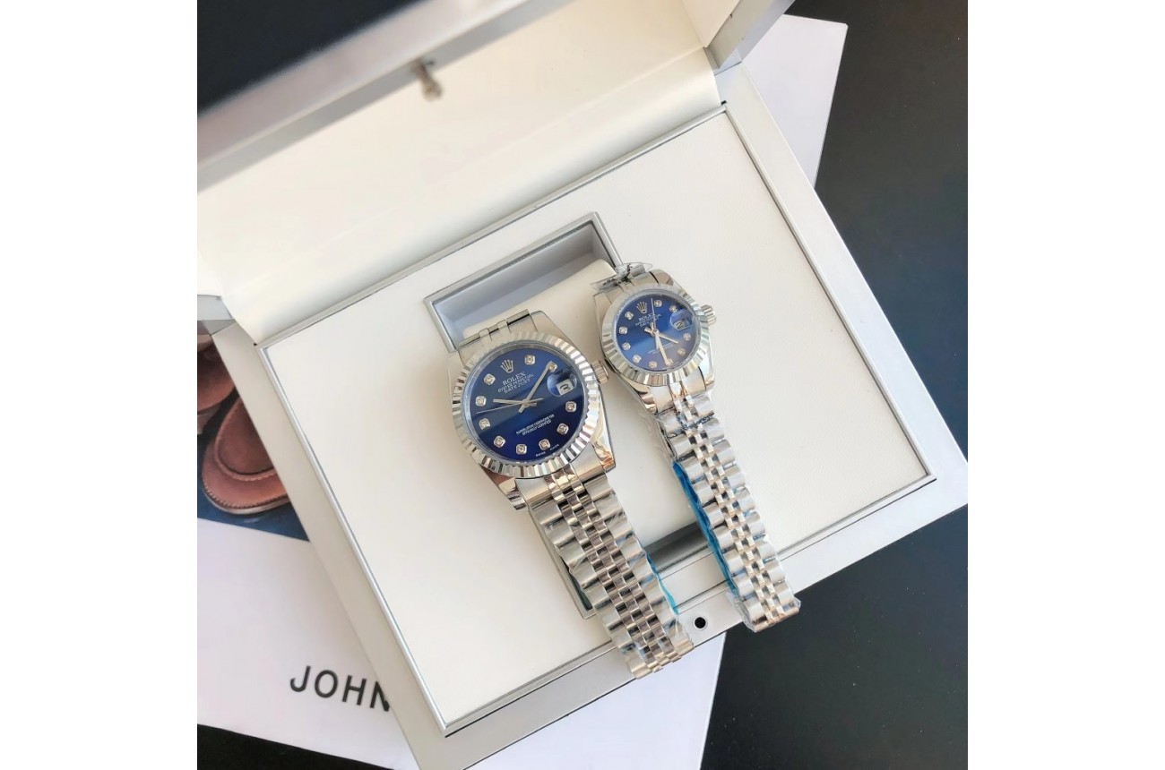 Rolex Datejust 36/28mm SS/SS Jub Blue/Dial