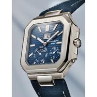 Patek Philippe Cubitus Platinum Case Sunburst Blue Dial 5822P-001