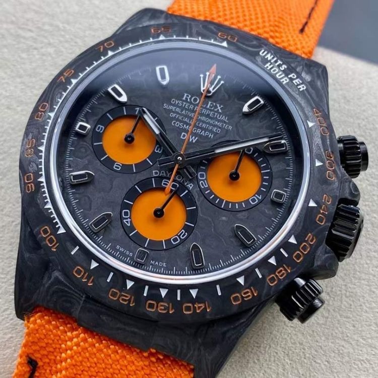 Rolex DiW Carbon Daytona Orange Edition