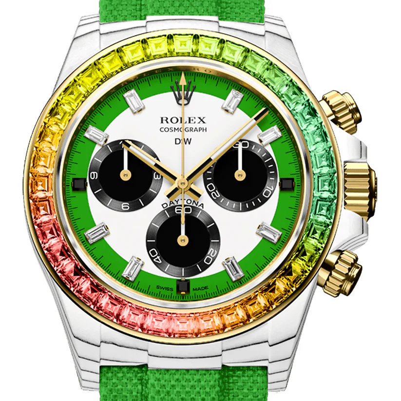 DiW Rolex Daytona RAINBOW WILD GREEN In Fiber