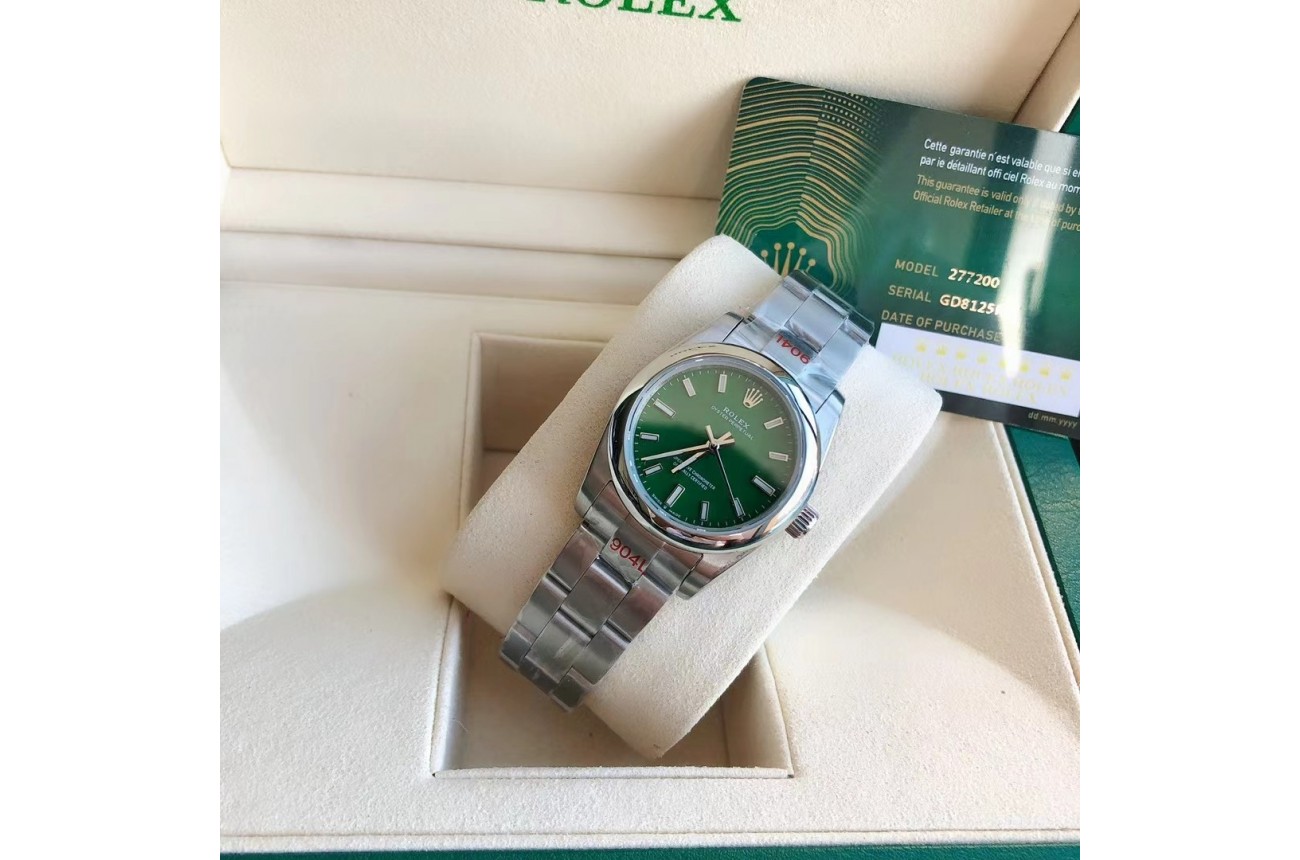 Rolex Oyster Perpetual 31/41mm SS/SS Green/Stk