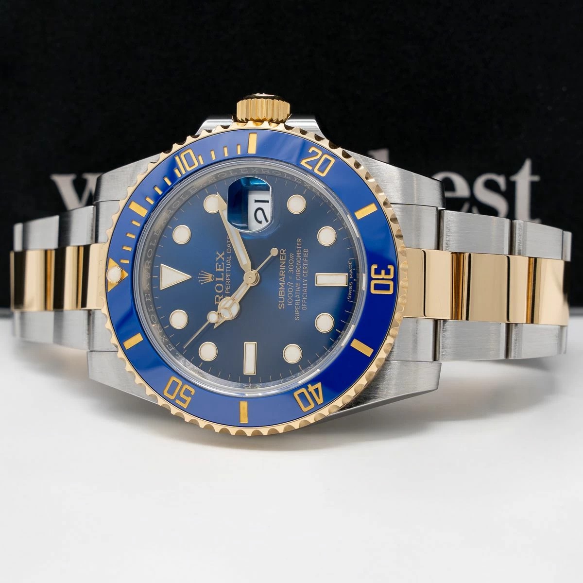 Rolex Submariner Bluesy Blue Index Dial Oyster Bracelet Mens Watch 116613lb-0005