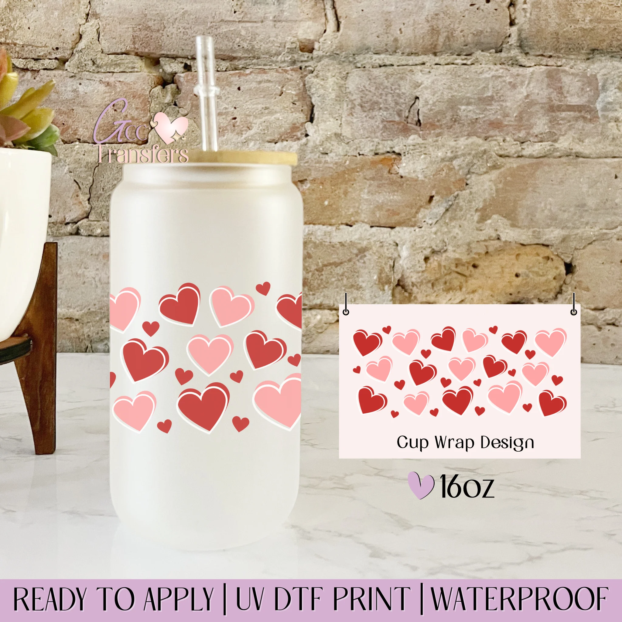 Heart Shape Romance - 16oz cup