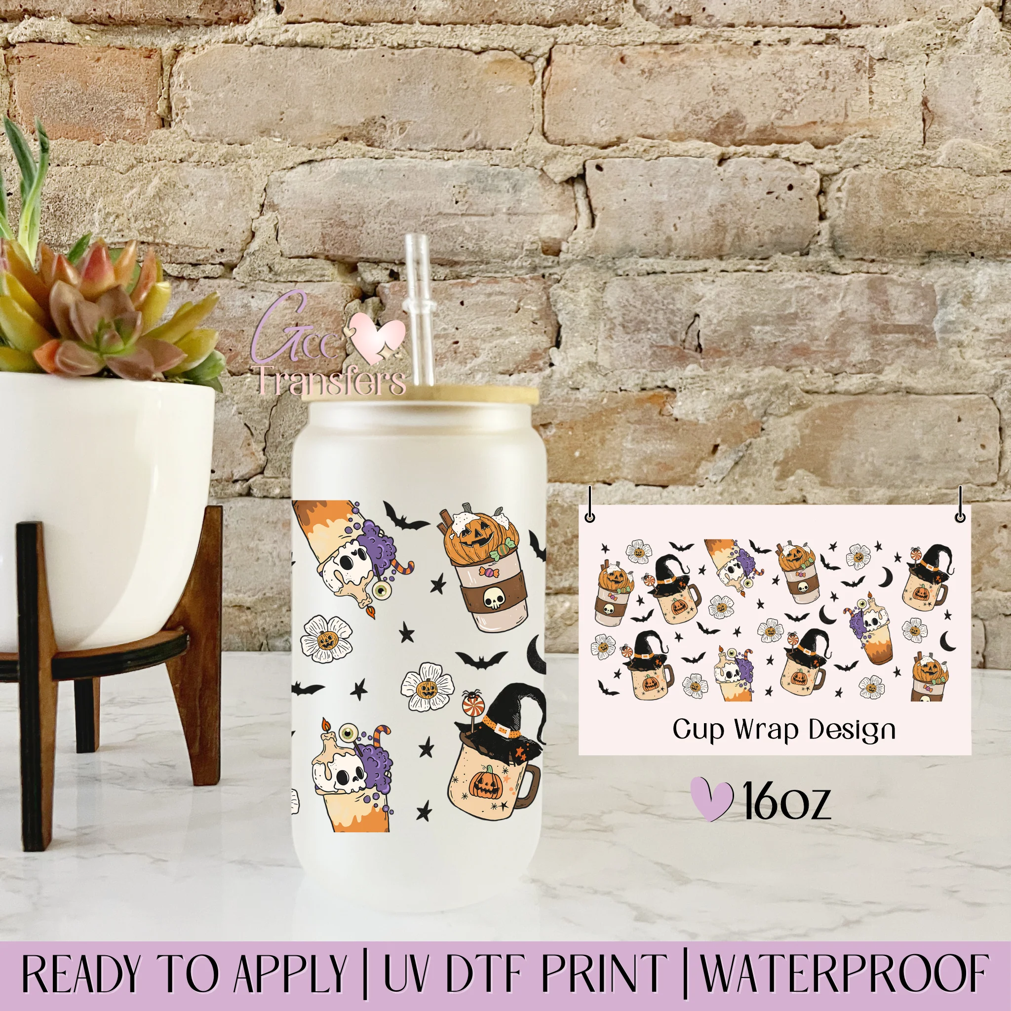 Halloween Coffee Pumpkin  - 16oz cup