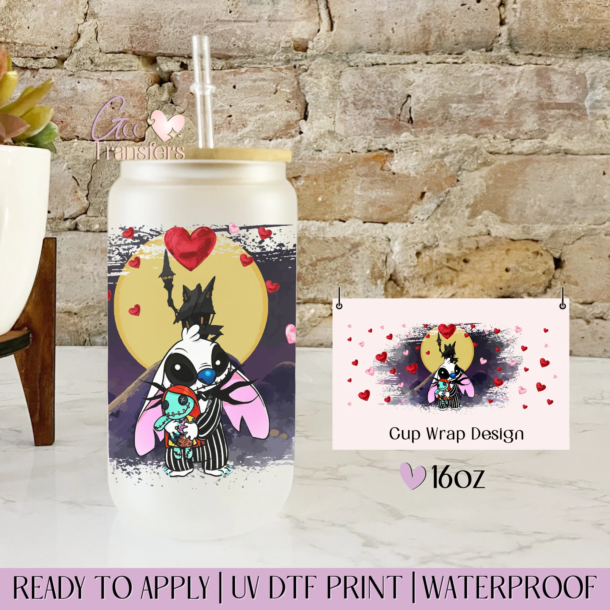 Horror Cartoons Valentine - 16oz cup