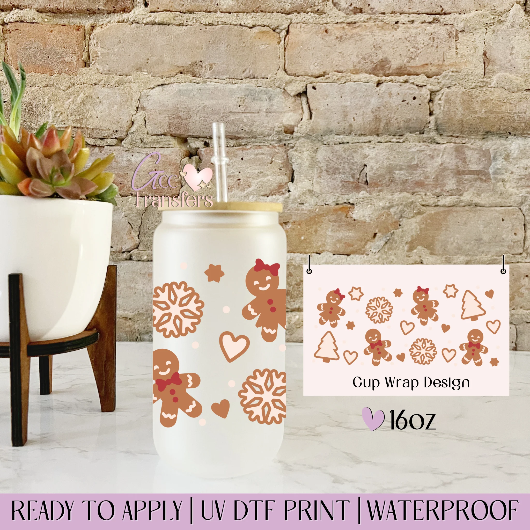 Gingerbread Christmas Cookies - 16oz cup