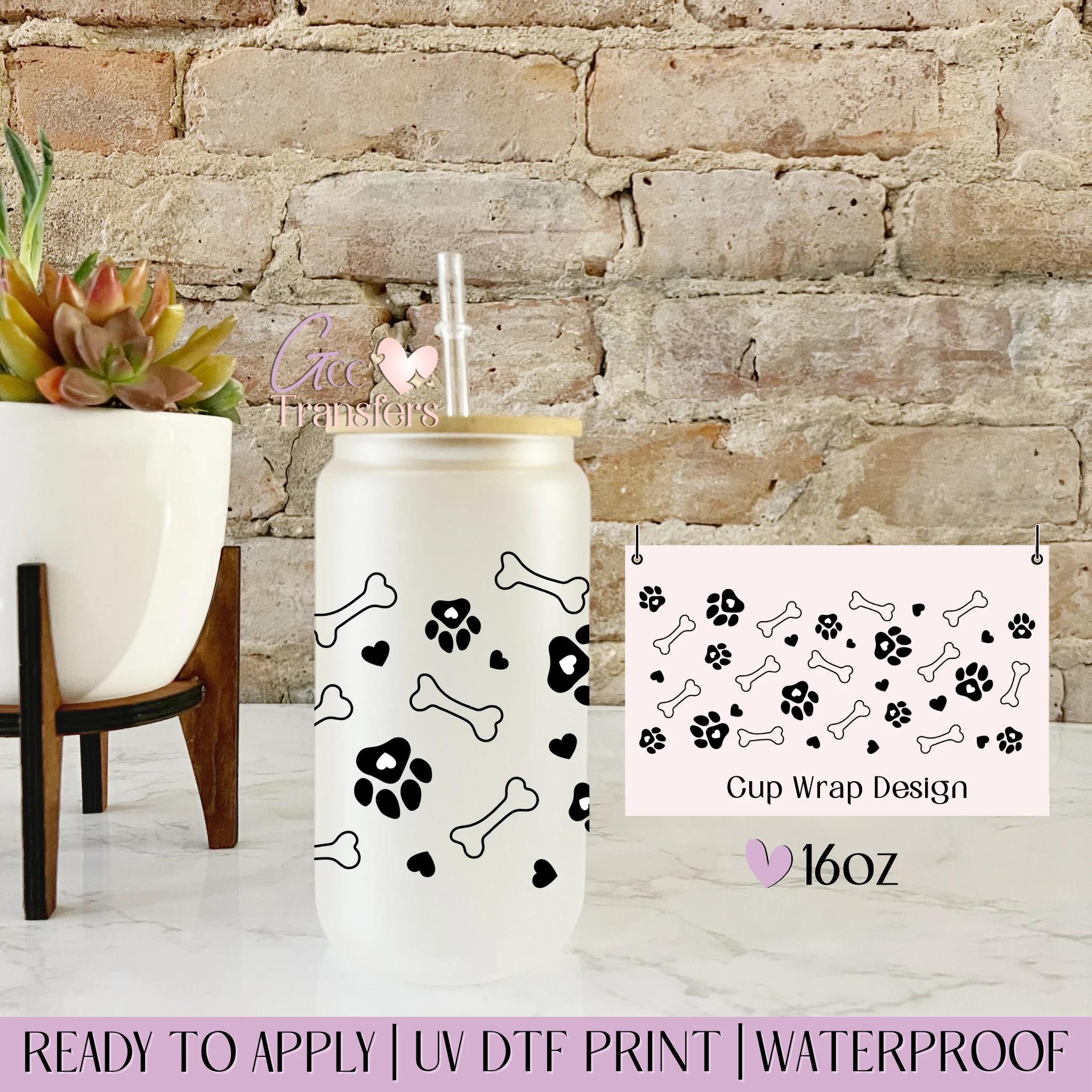 Dog Mommy Bones - 16oz cup