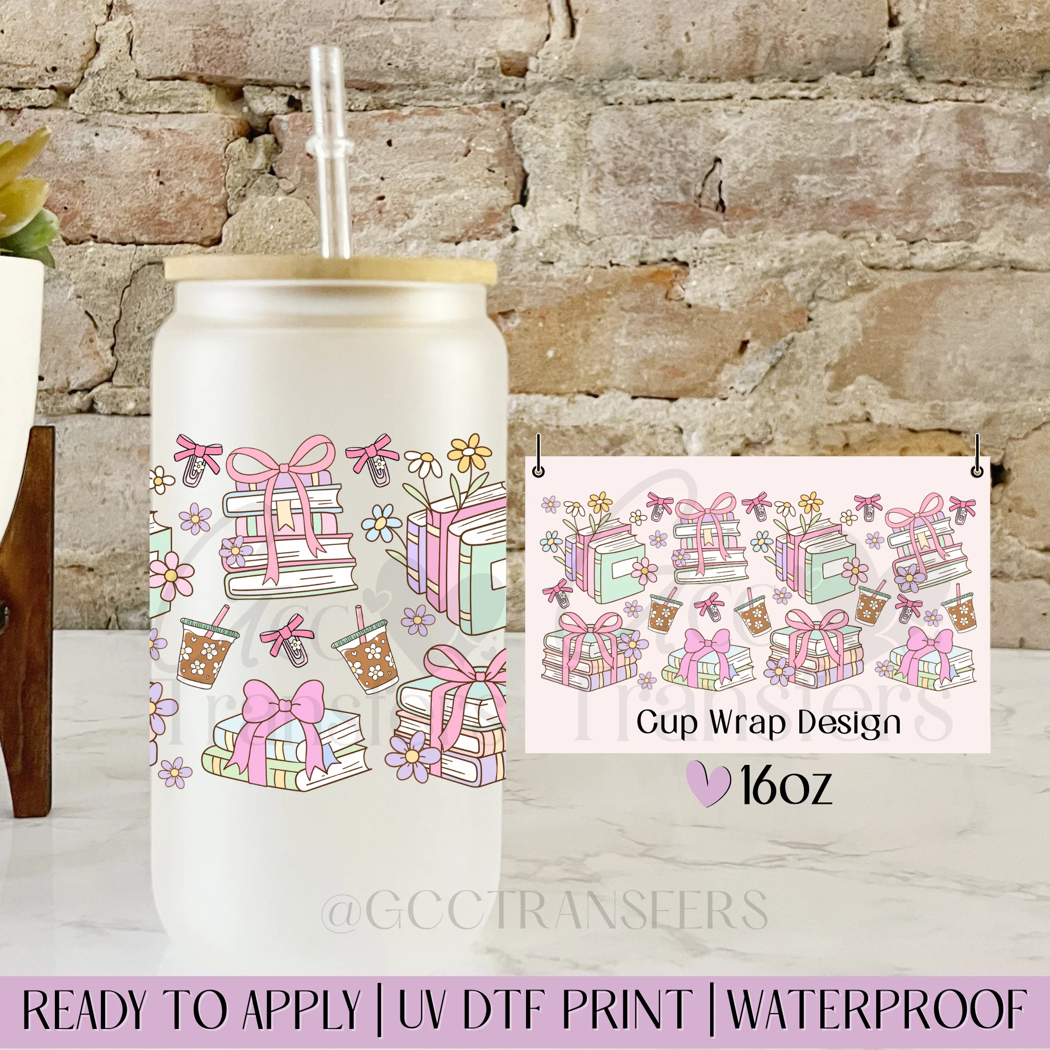 Retro Bookish Girly - 16oz cup