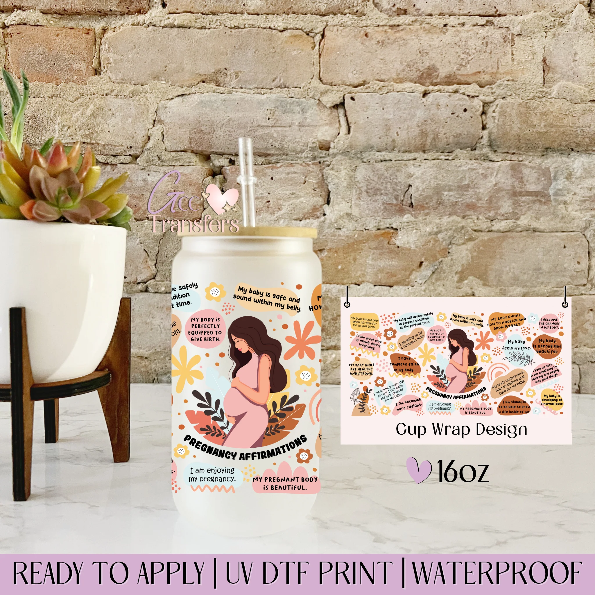 Pregnancy Affirmations - 16oz cup