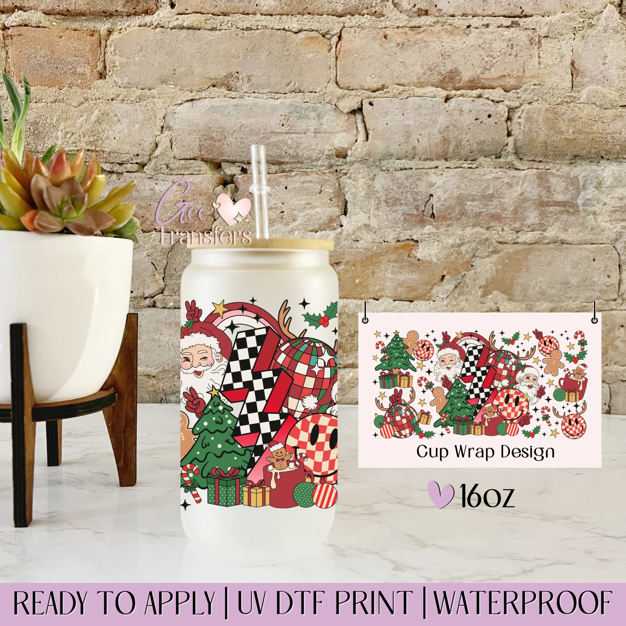 Retro Santa Claus Red - 16oz cup