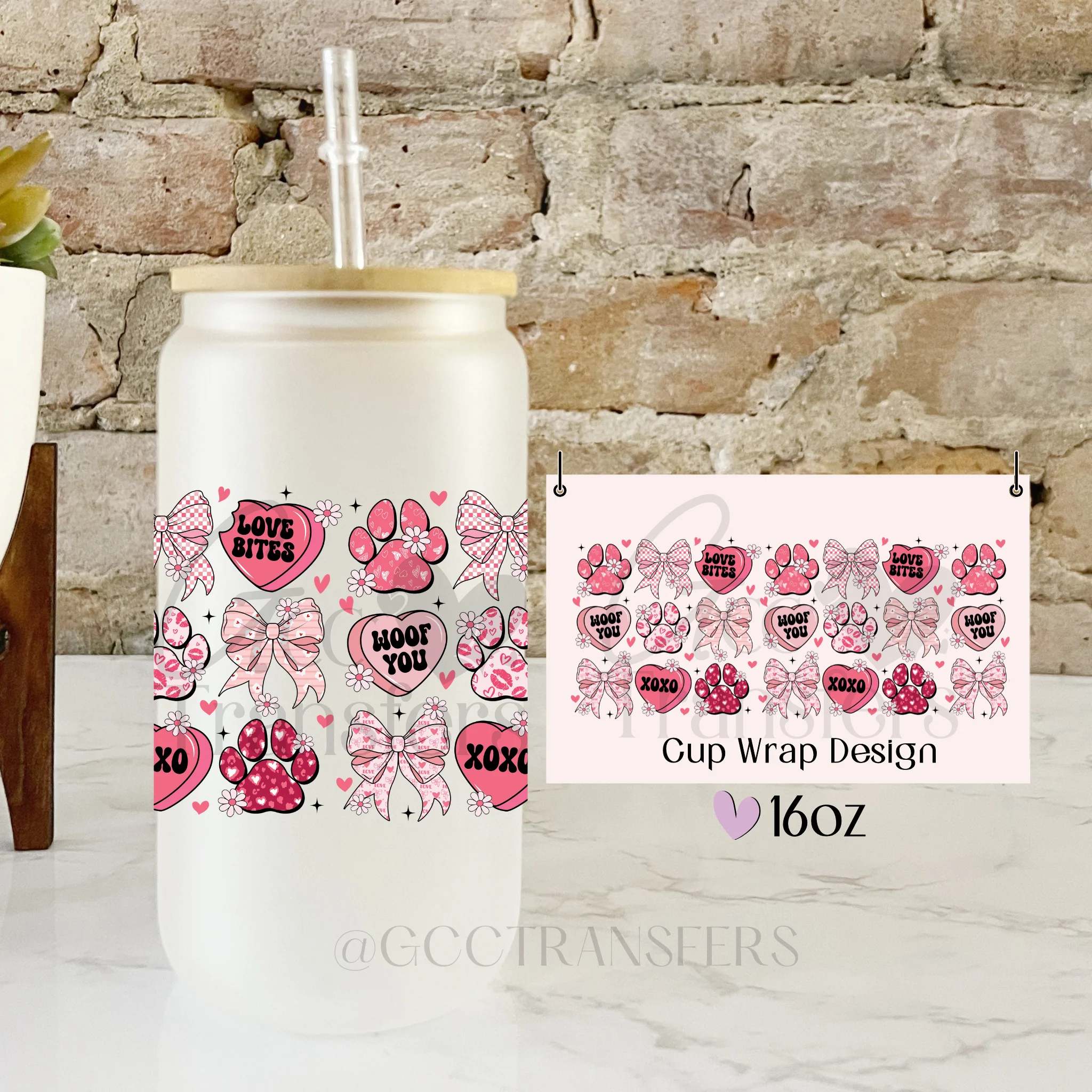 Dog Mama Coquette Valentine's Day - 16oz cup