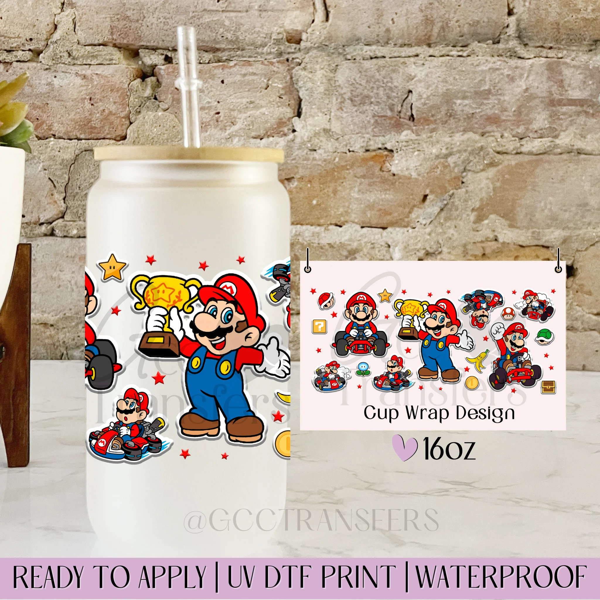 Jump & Glow Cars Trophy  - 16oz cup