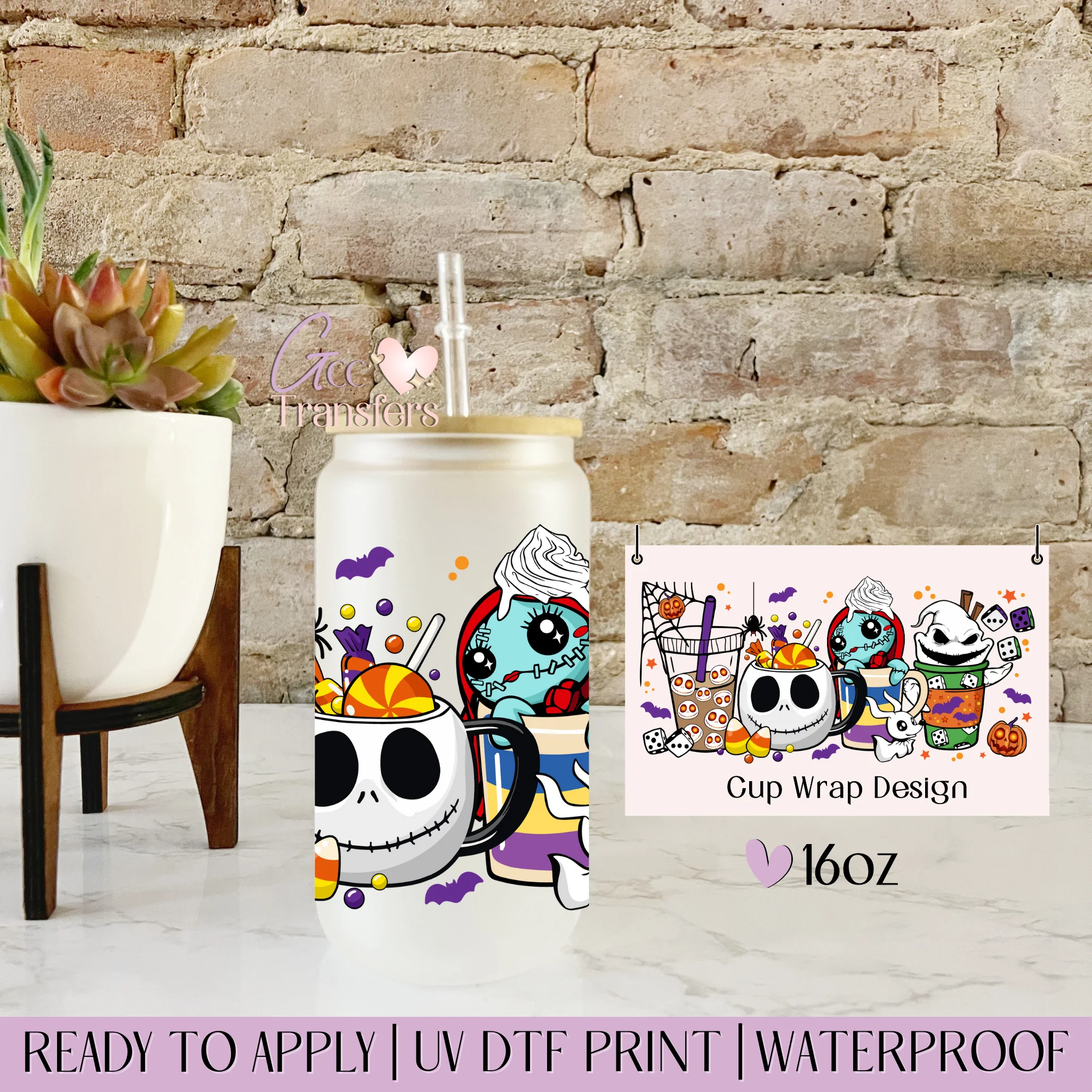 Sally Iced Coffee Halloween - 16oz cup