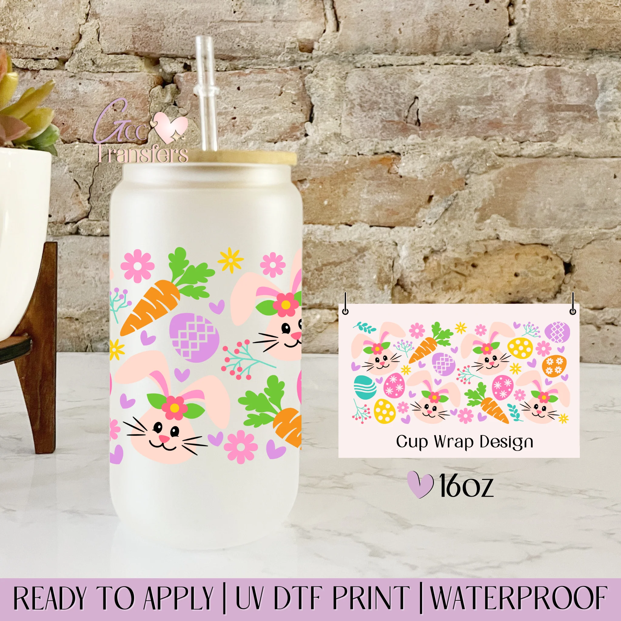 Easter Bunny Face - 16oz cup