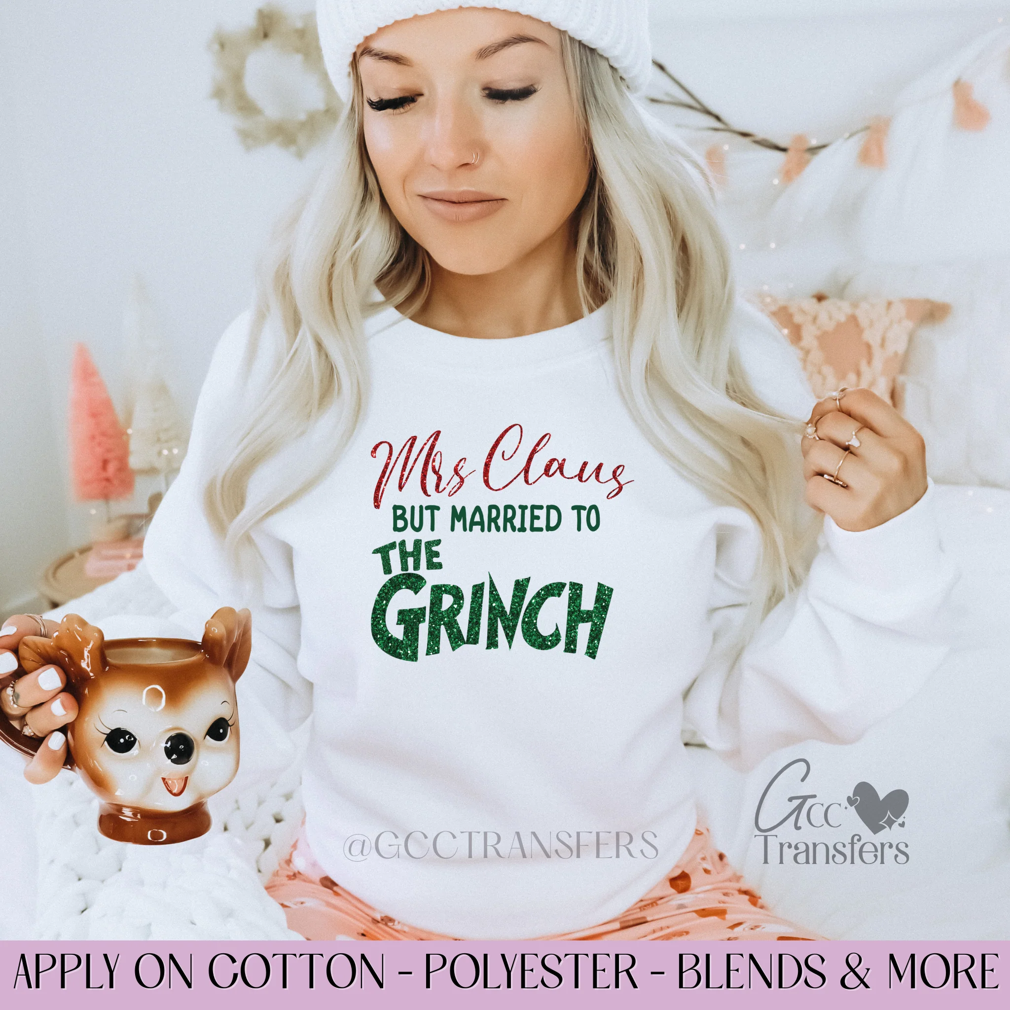 Mrs Claus but Married The Grinch - Graphic Apparel