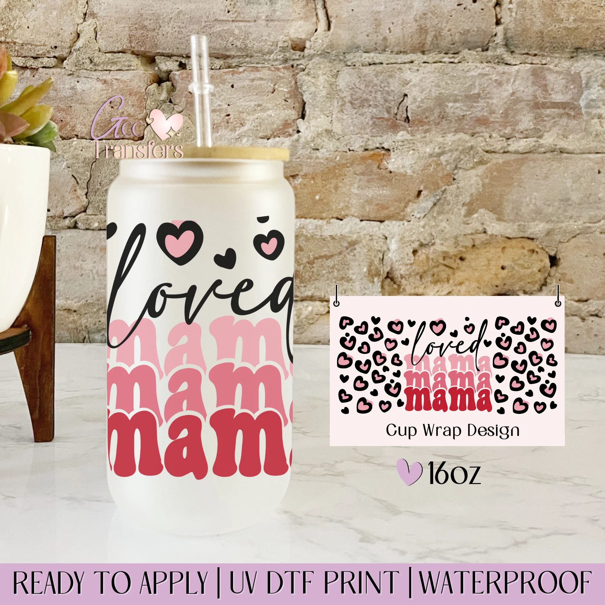 Loved Mama Leopard - 16oz cup
