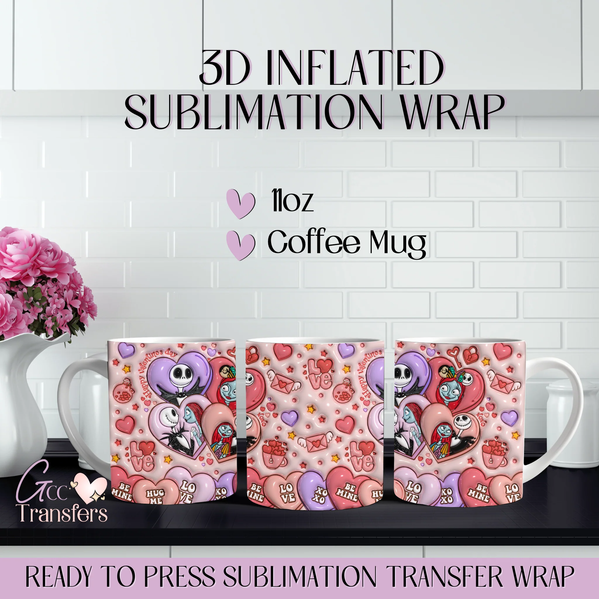 Love in Shadows Hearts Valentine - 11oz Mug