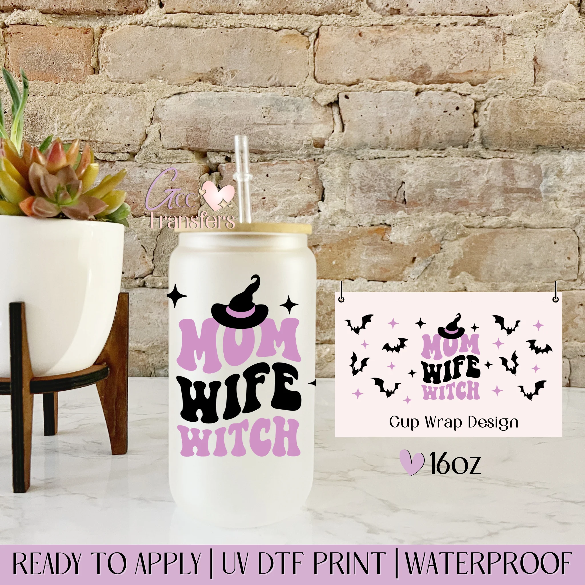 Mom Wife Witch Halloween - 16oz cup