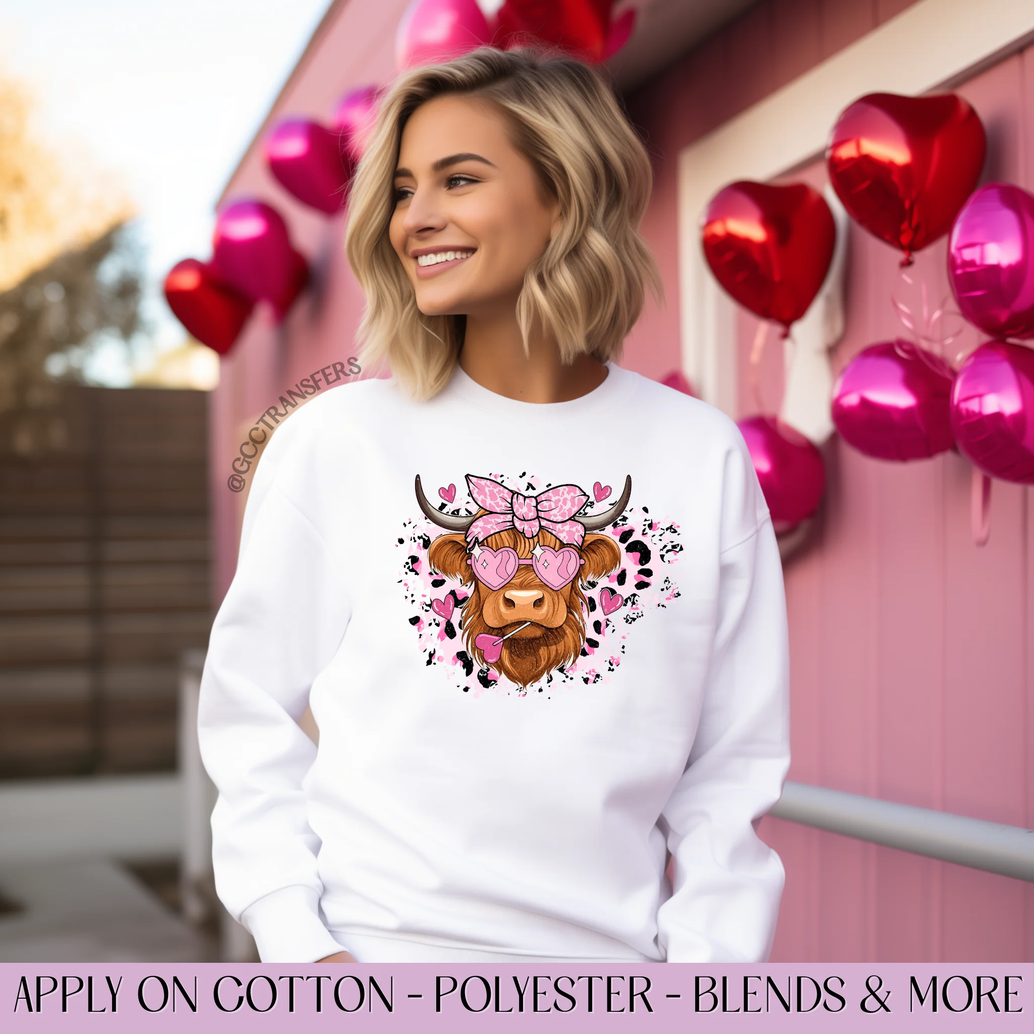 Highland Cute Cow Valentine - Graphic Apparel