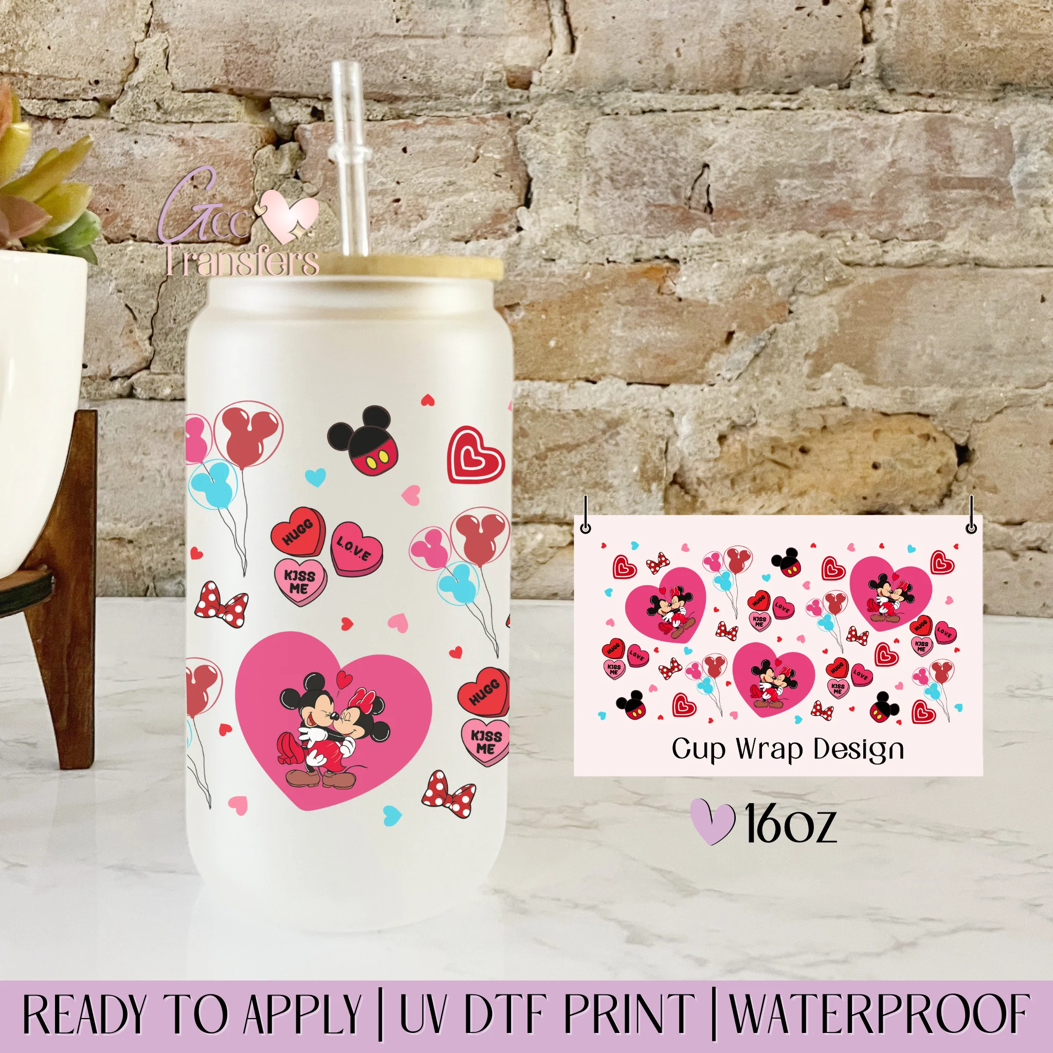 Valentine Mice Balloons - 16oz cup