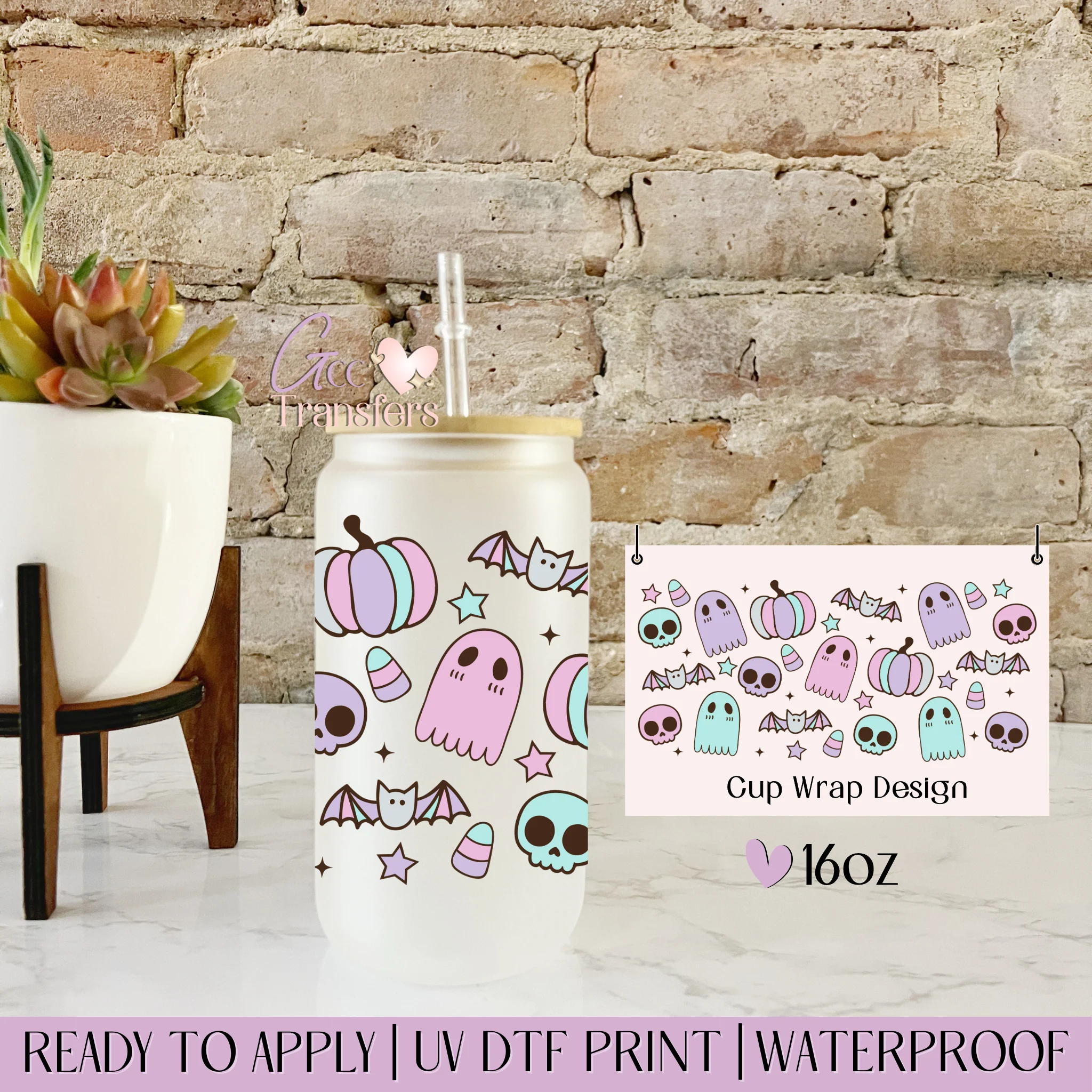 Cute Spooky Ghost Halloween - 16oz cup