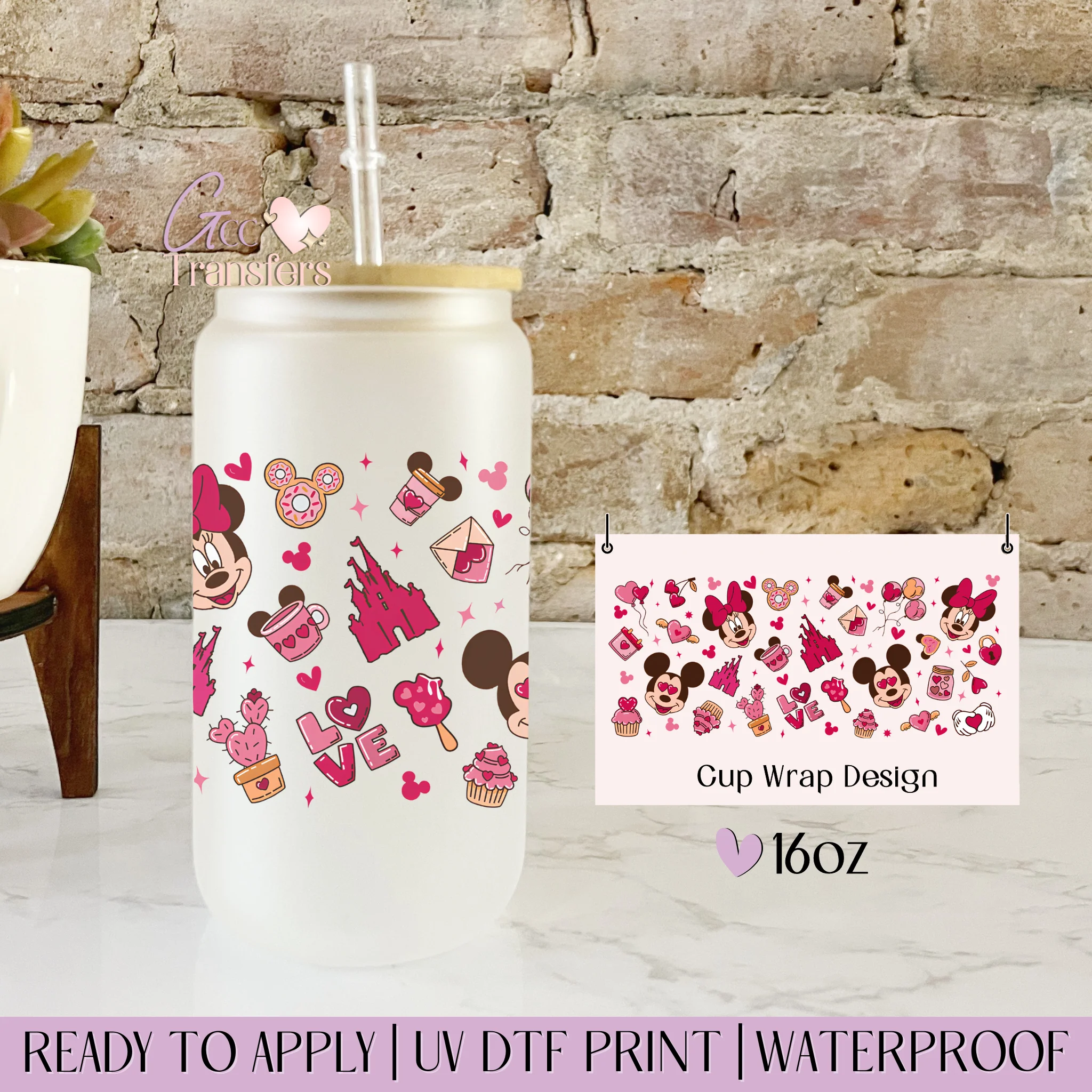 Snack Park Theme Valentine- 16oz cup