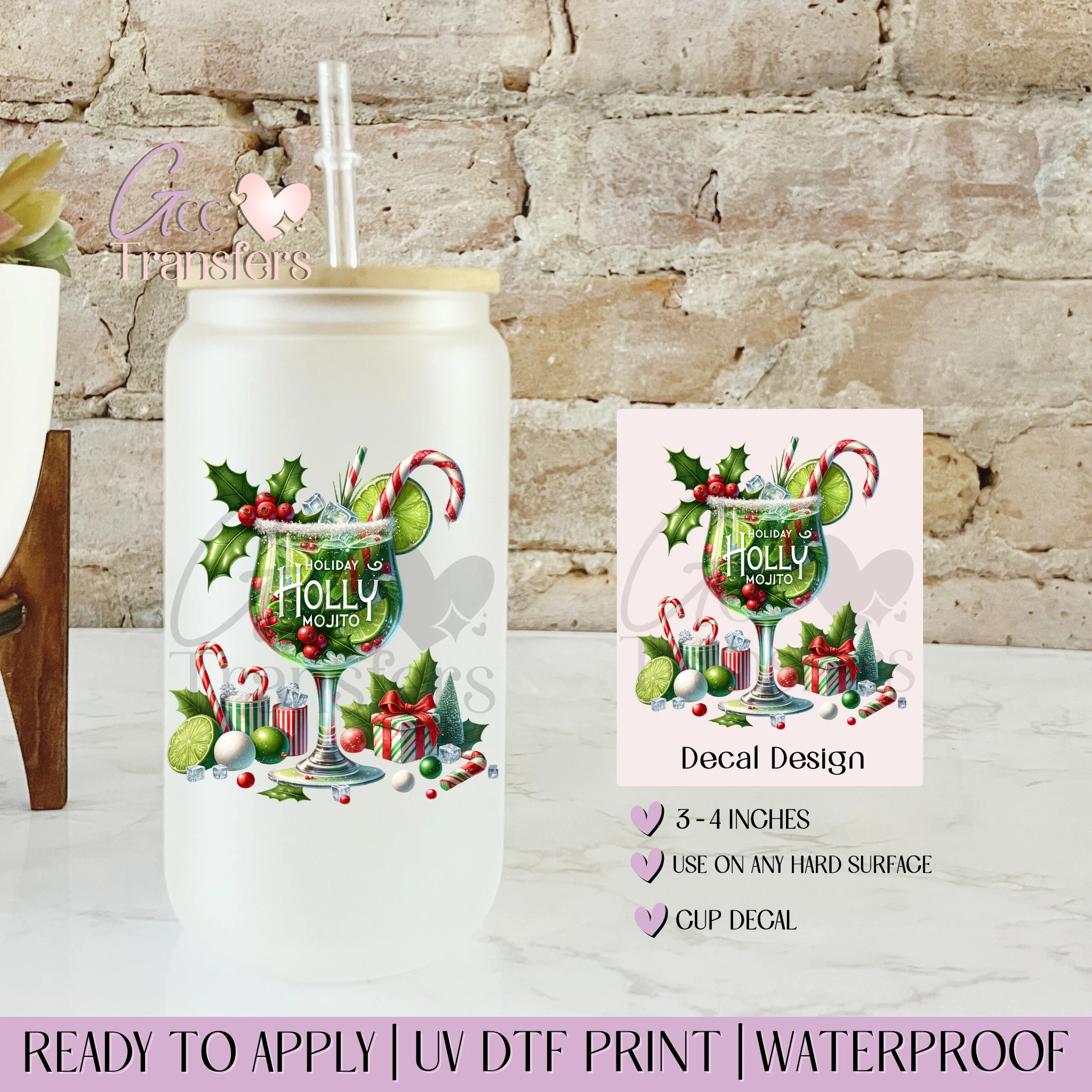 Holiday Holly Christmas Drink - CUP