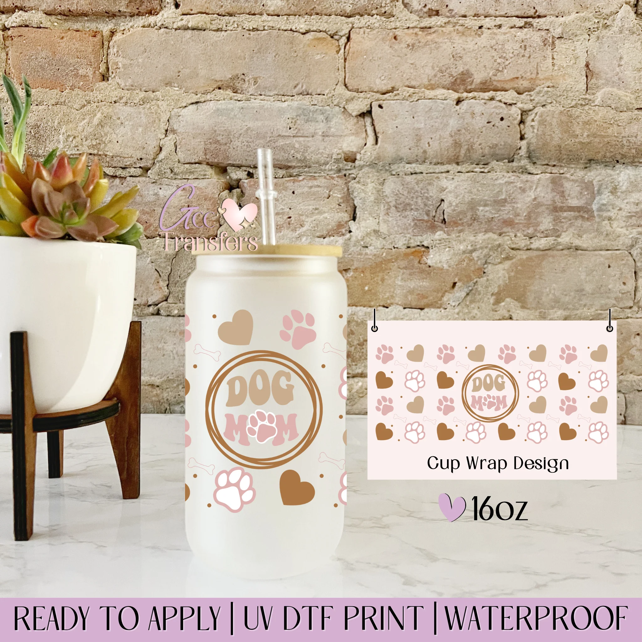 Boho Dog Mom - 16oz cup