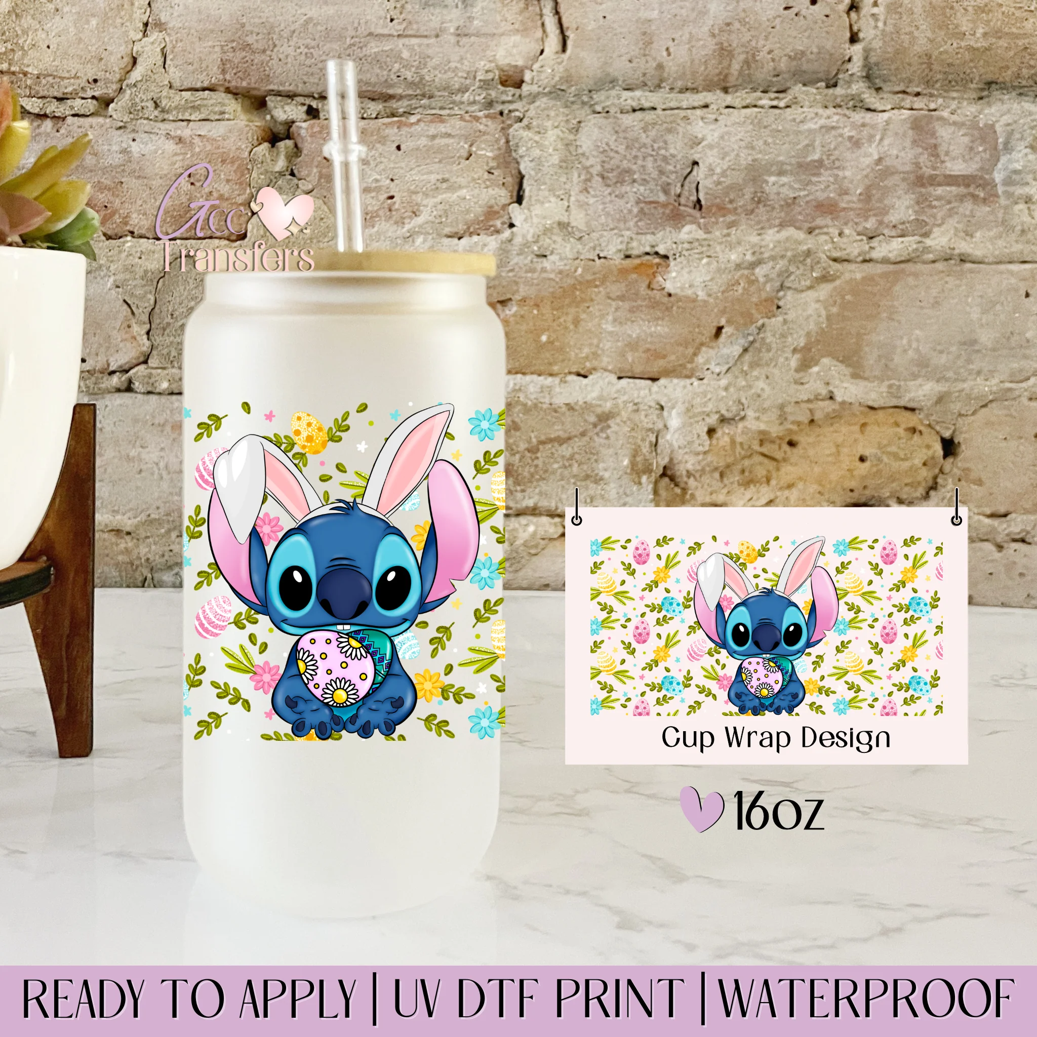 Easter Egg Floral Alien - 16oz cup