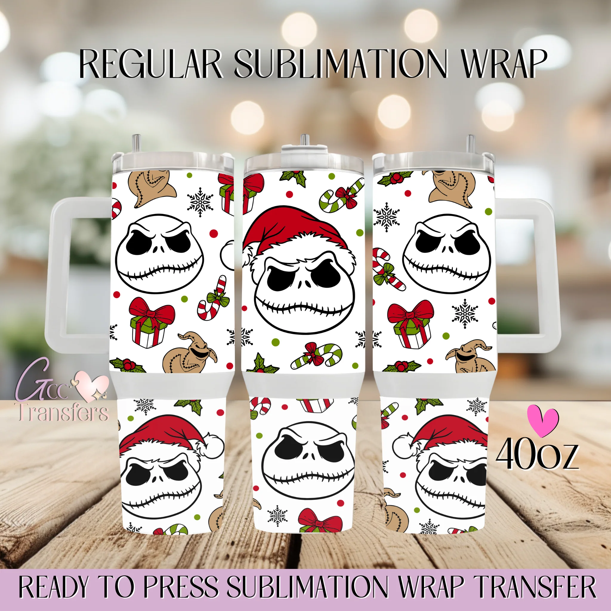 Midnight Scrolls Face Christmas - 40oz cup