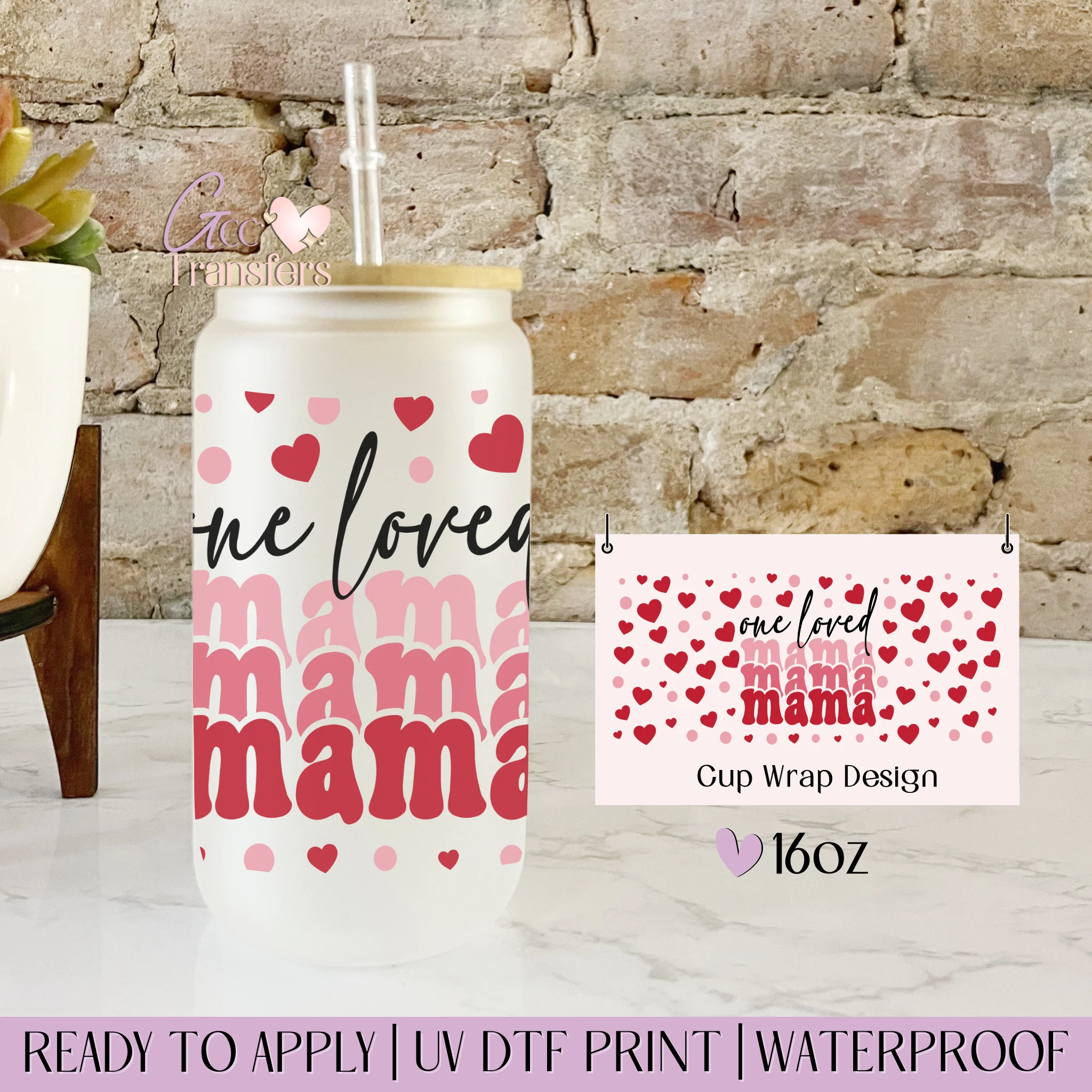 One Loved Mama Hearts - 16oz cup