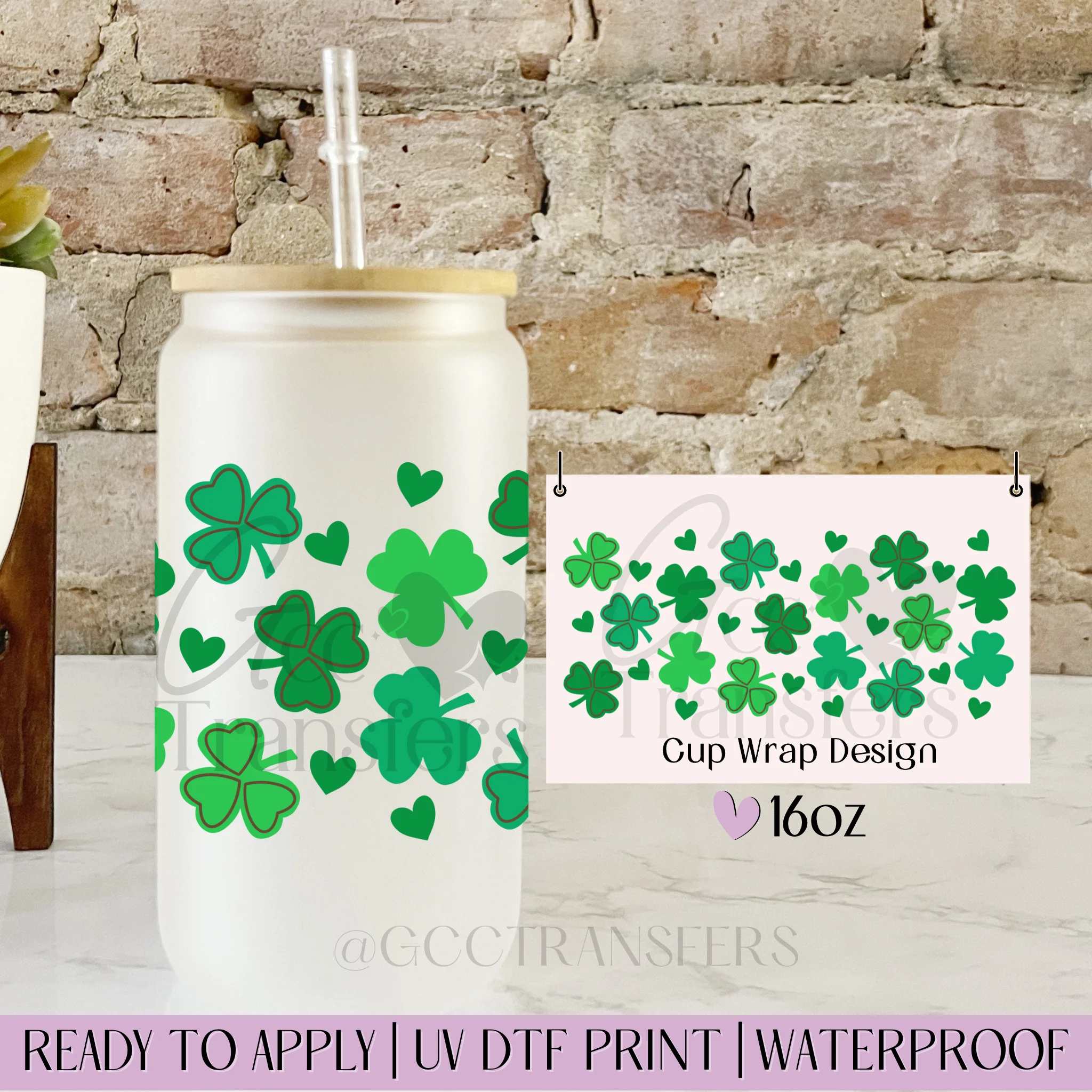 Clover Lucky Leaves - 16oz cup