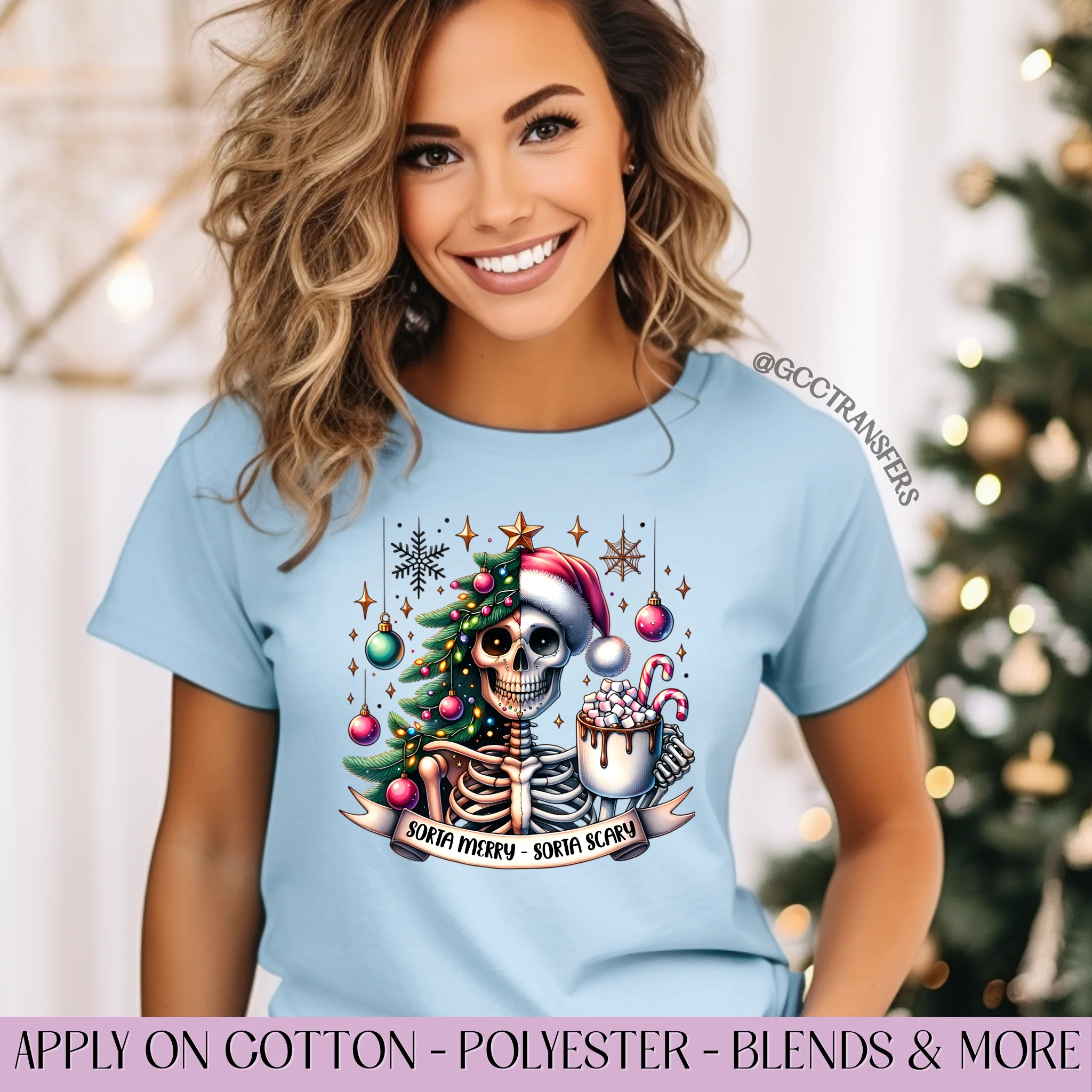 Sorta Merry Sorta Scary Skeleton - Graphic Apparel