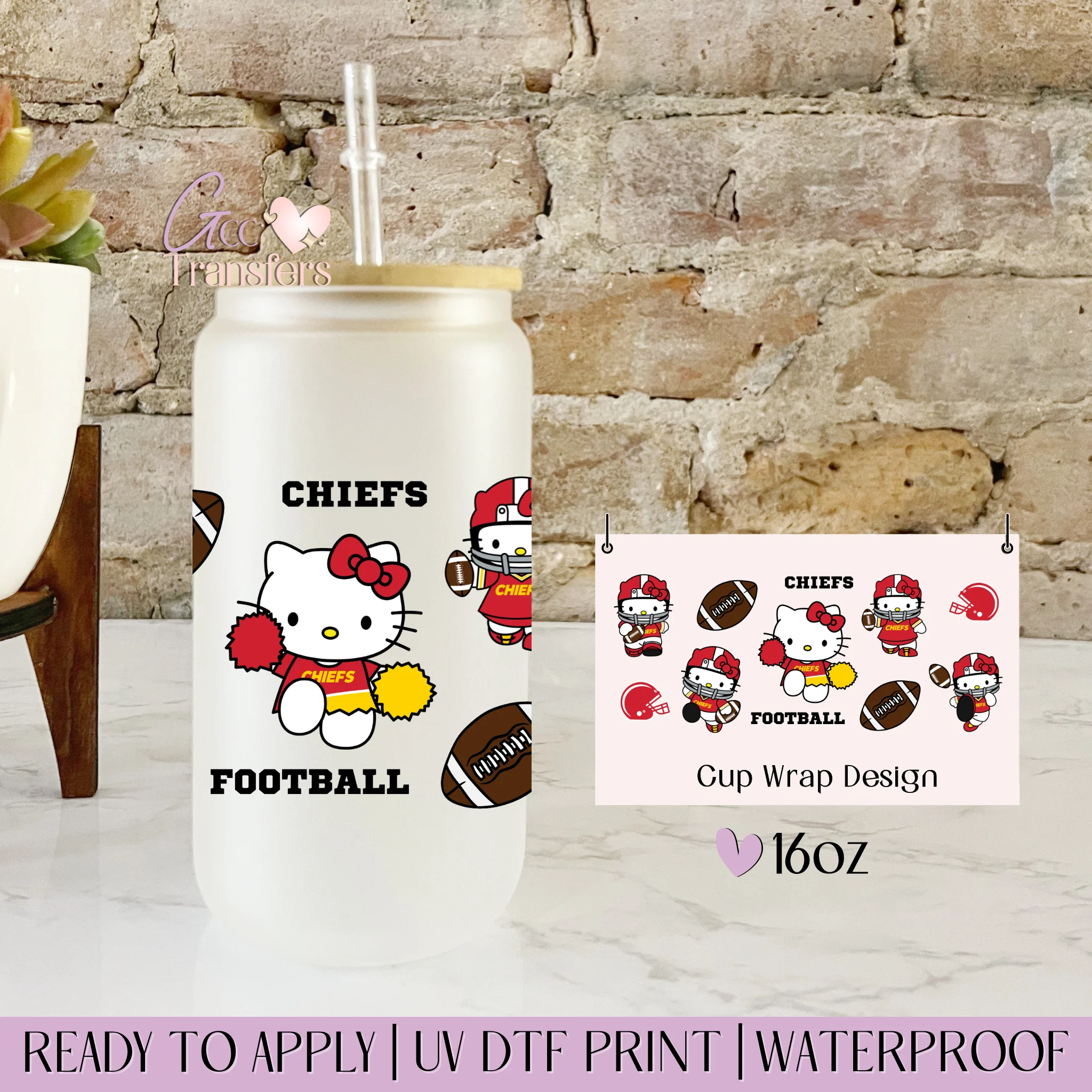 Cat Chiefs Football- 16oz cup