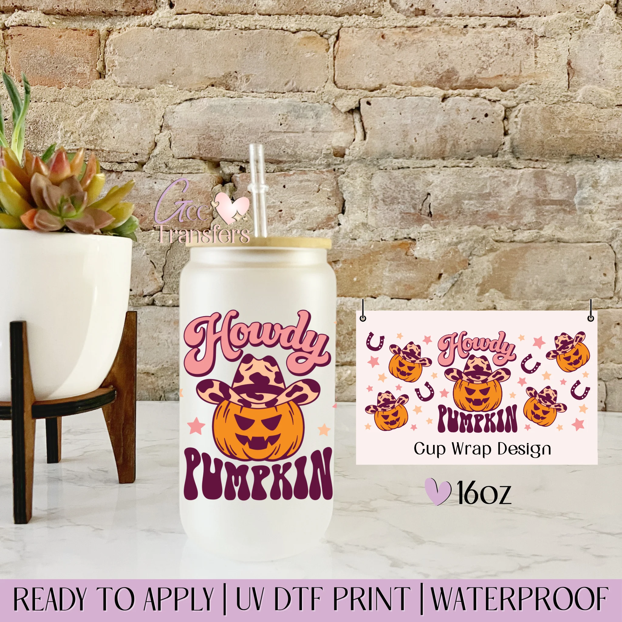 Howdy Pumpkin Halloween  - 16oz cup