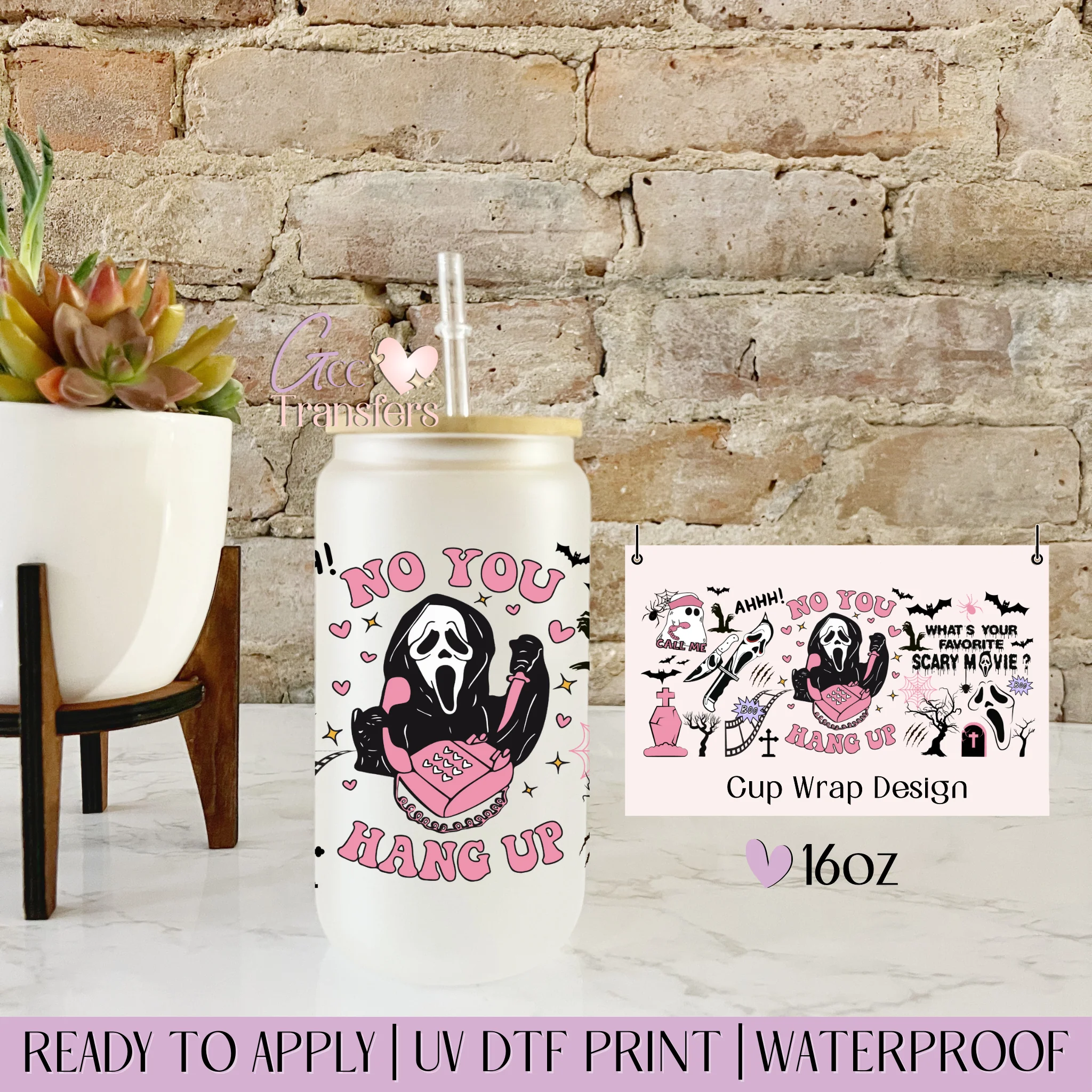 No You Hang Up Horror Movie - 16oz cup