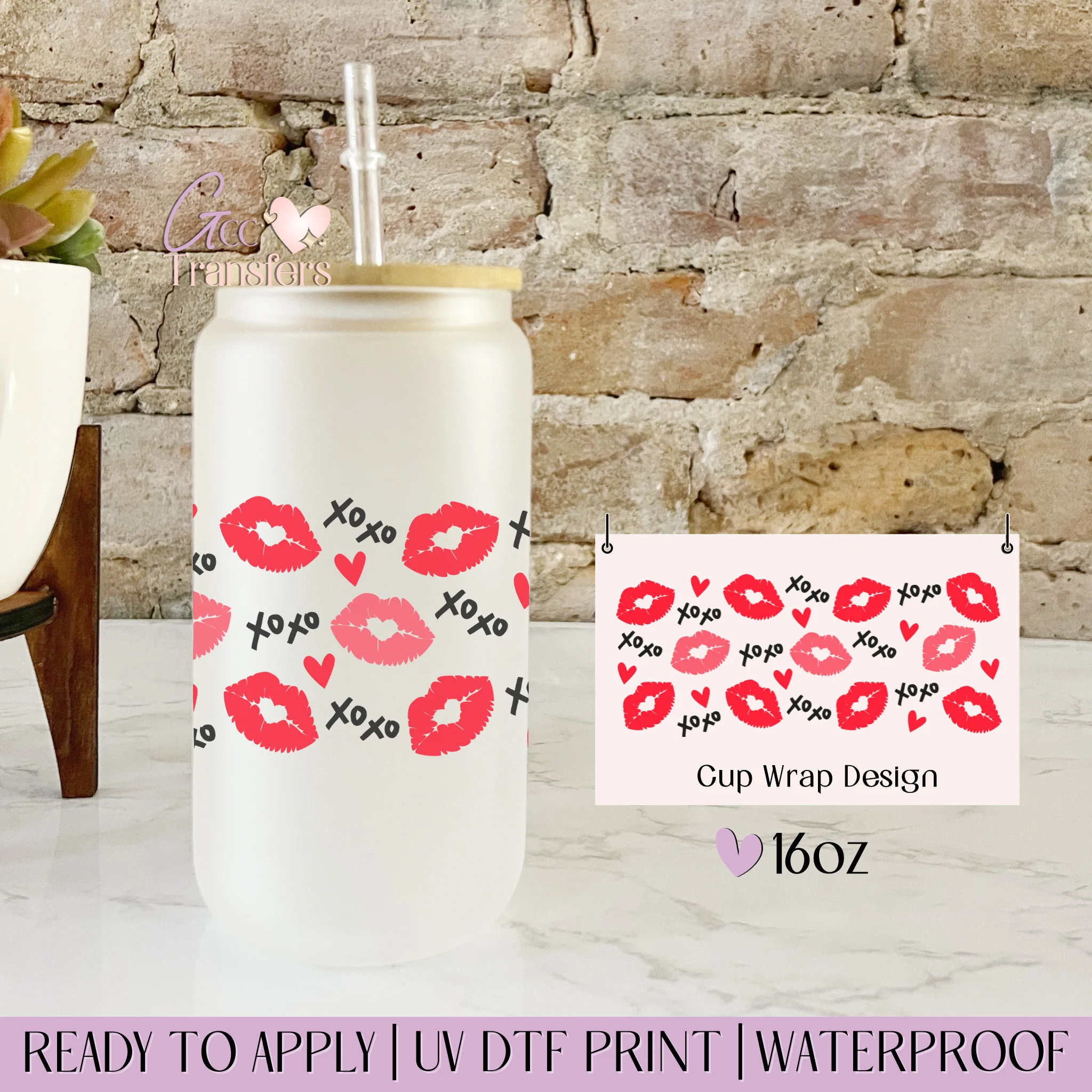 Kisses Lips XoXo- 16oz cup