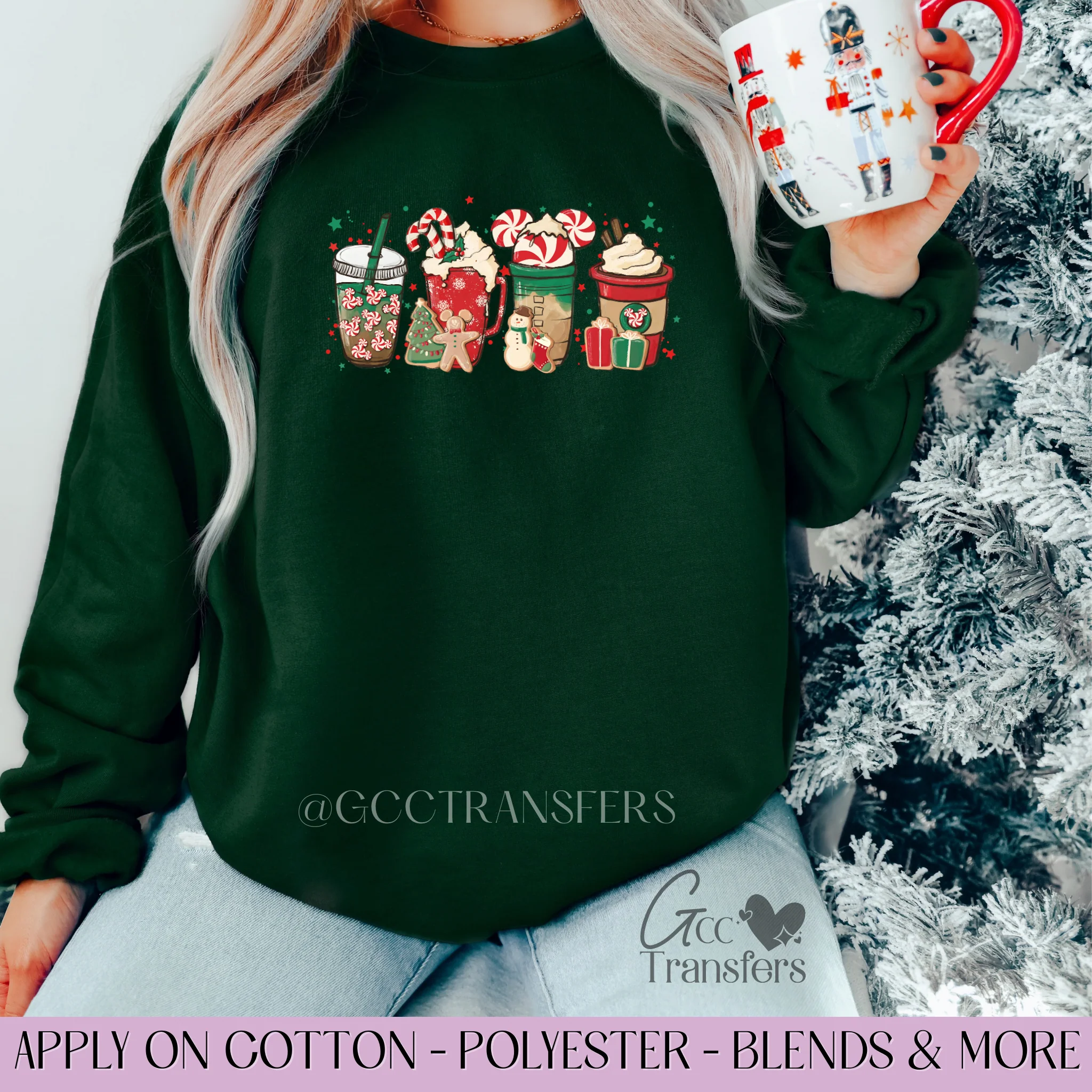 Christmas Coffee Candy Cane - Graphic Apparel