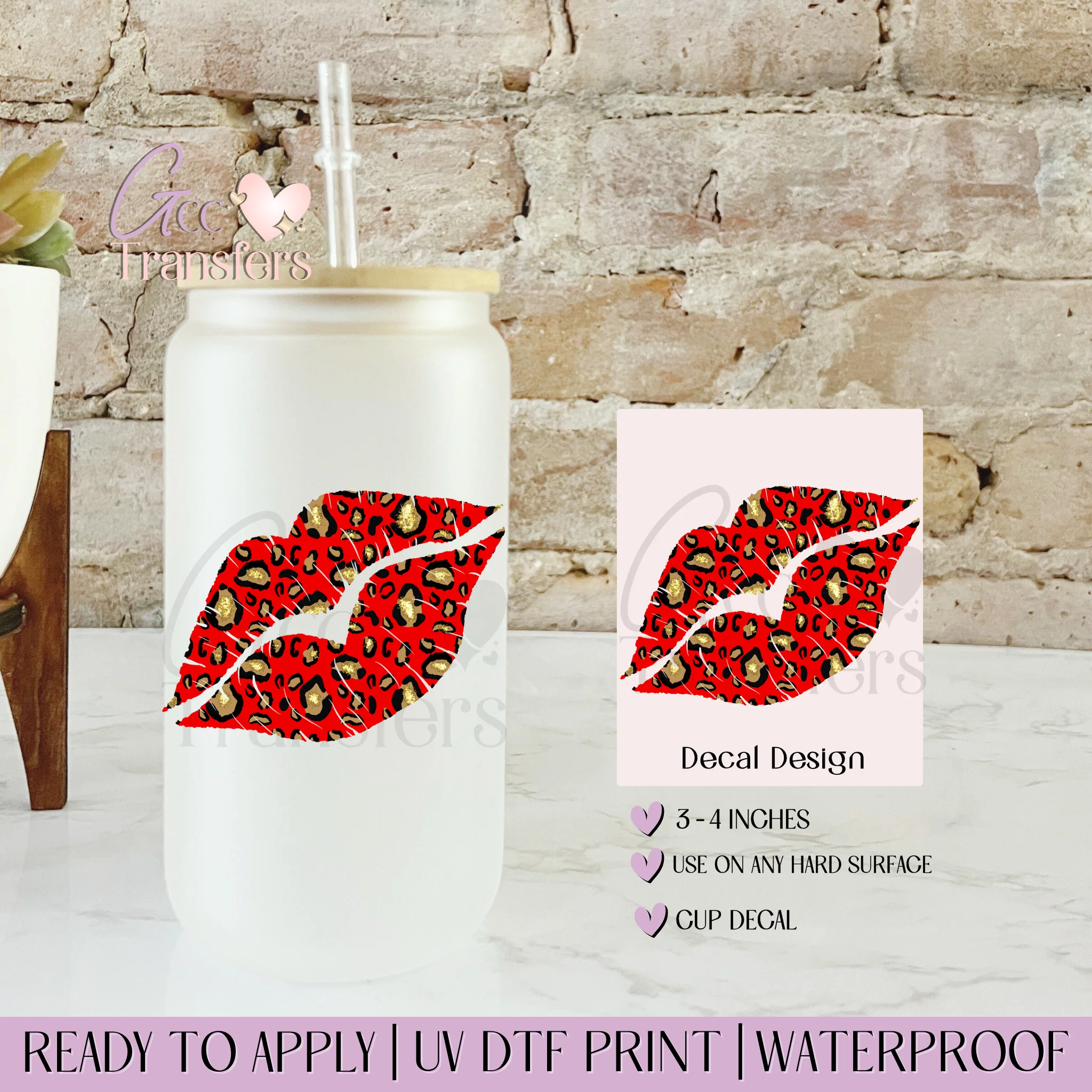 Red Leopard Lips - CUP