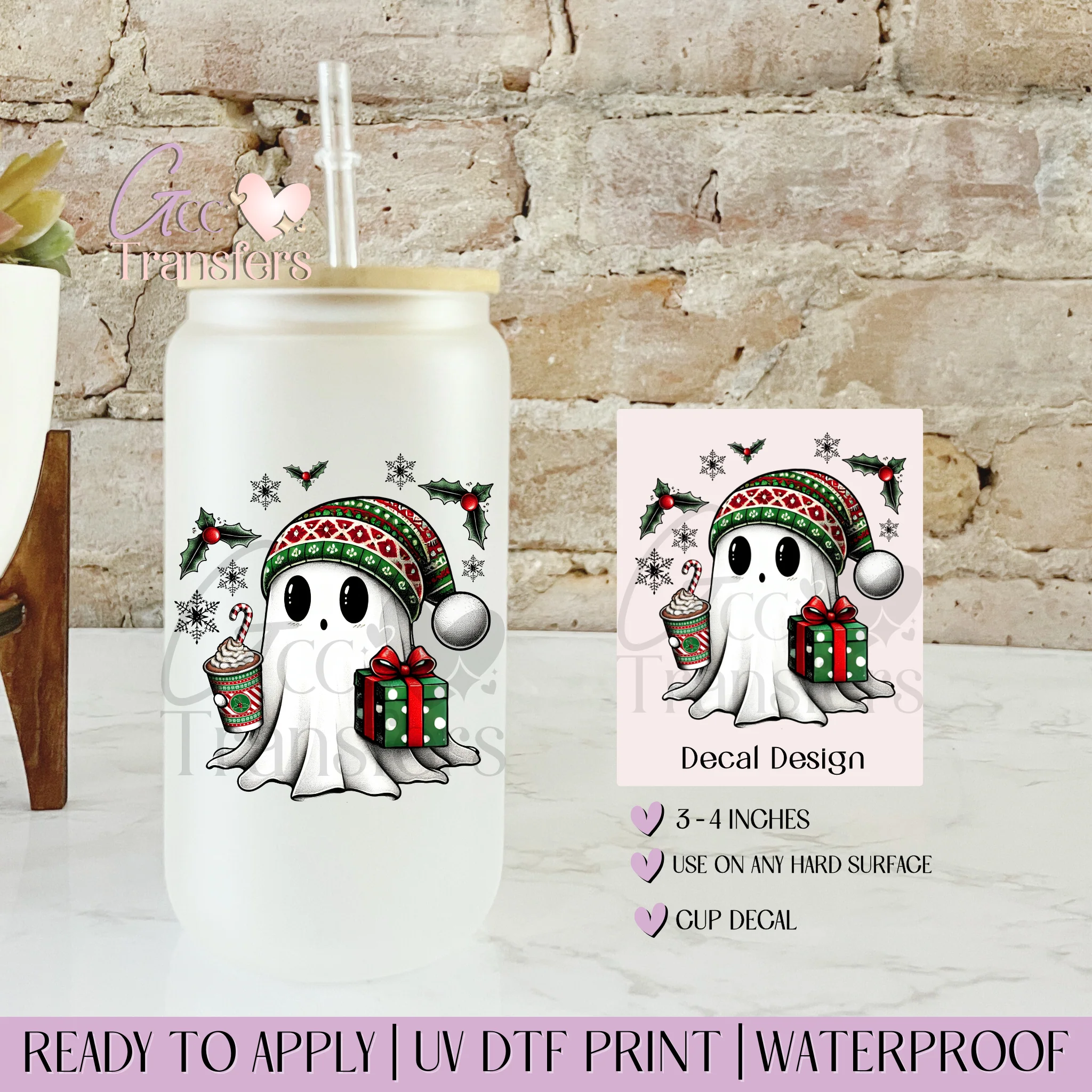 Green Cute Ghost Xmas Coffee - CUP