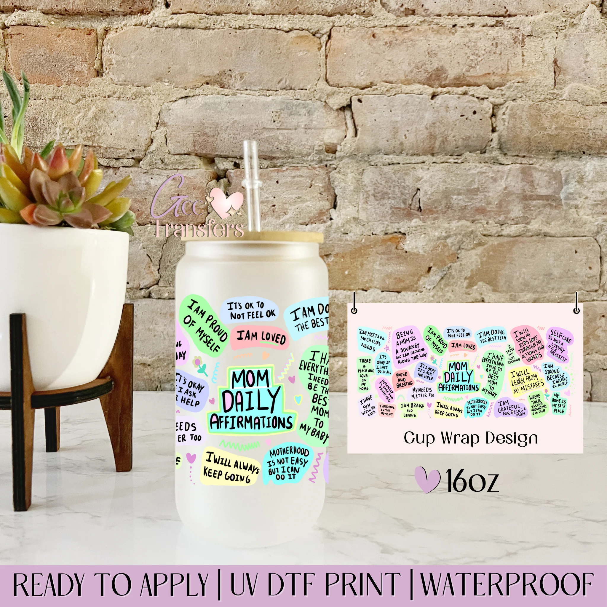 Mom Daily Affirmations - 16oz cup