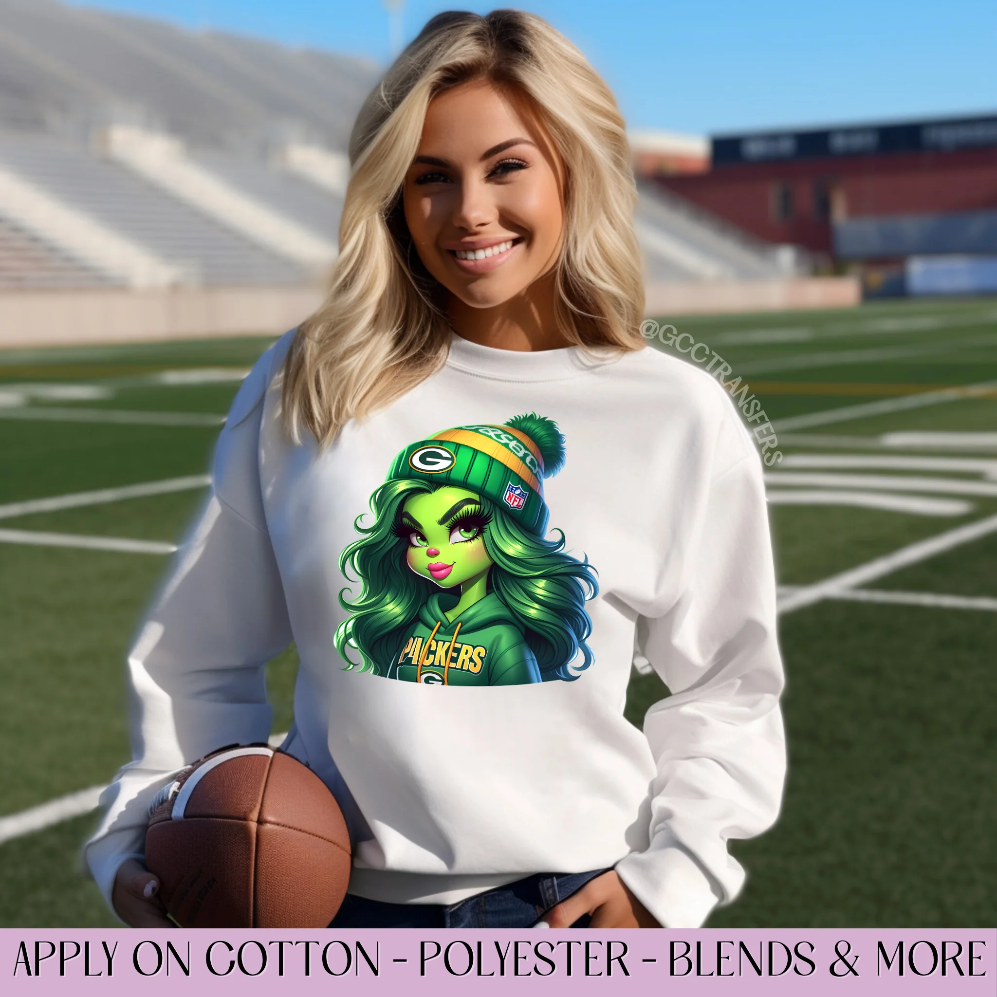 Grinch Boujee Girl Green Bay Football Fans - Graphic Apparel