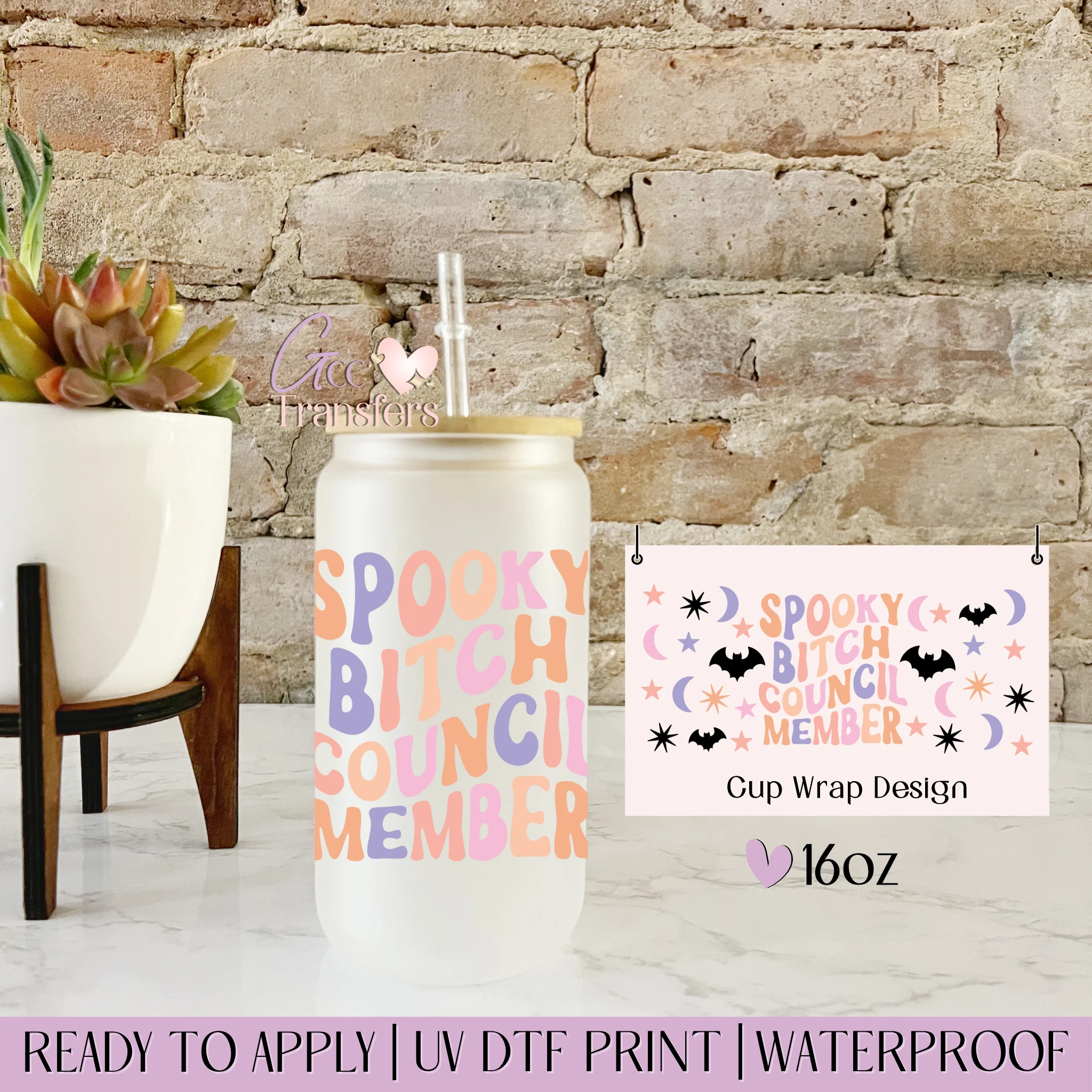 Pastel Spooky Bitch Council Halloween - 16oz cup