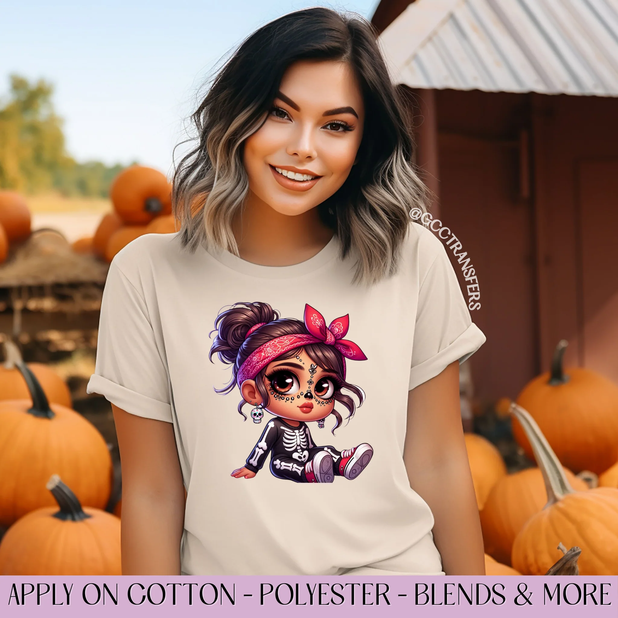 Baby Latina Dia de los Muertos Red Banda - Graphic Apparel