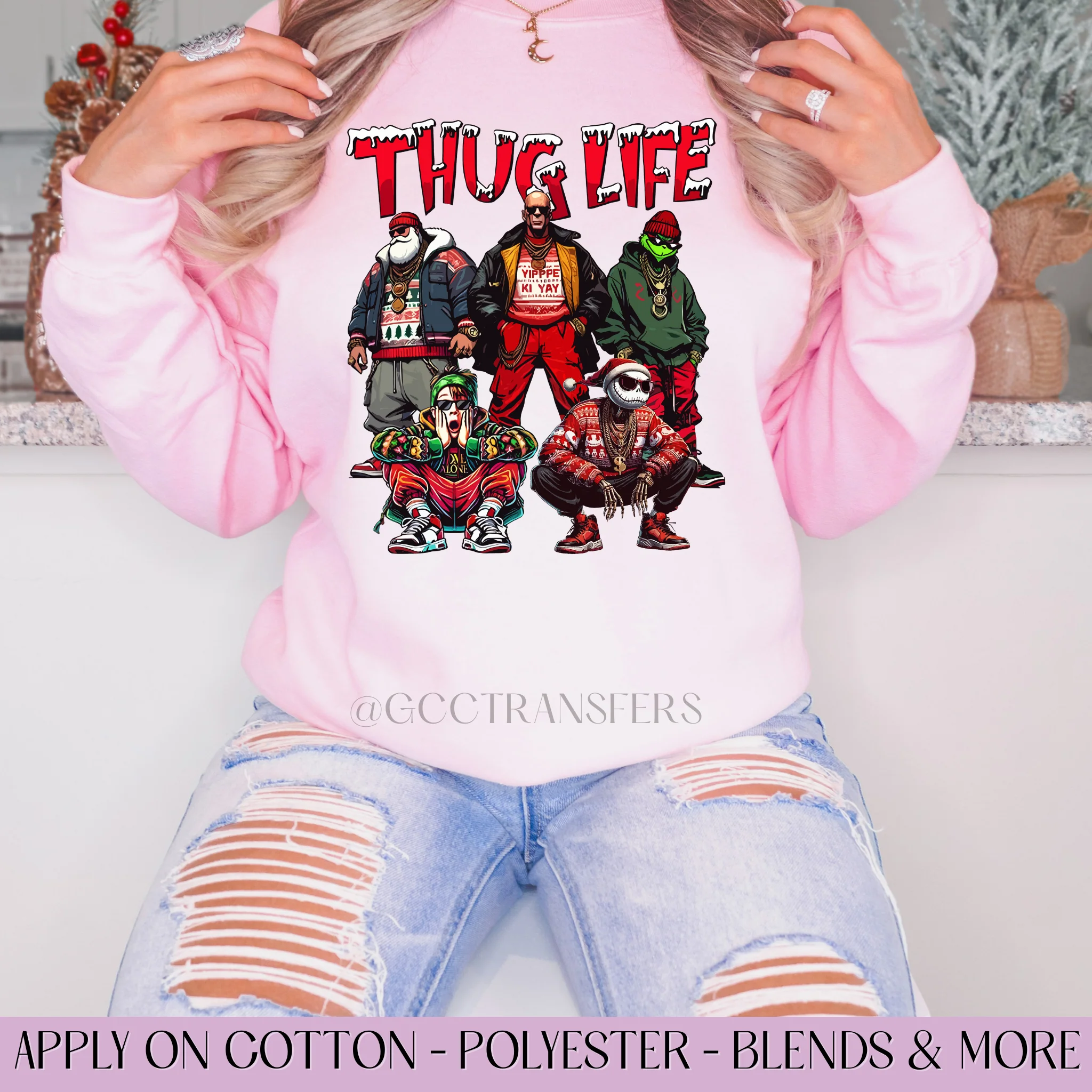 Thug Life Christmas Characters - Graphic Apparel