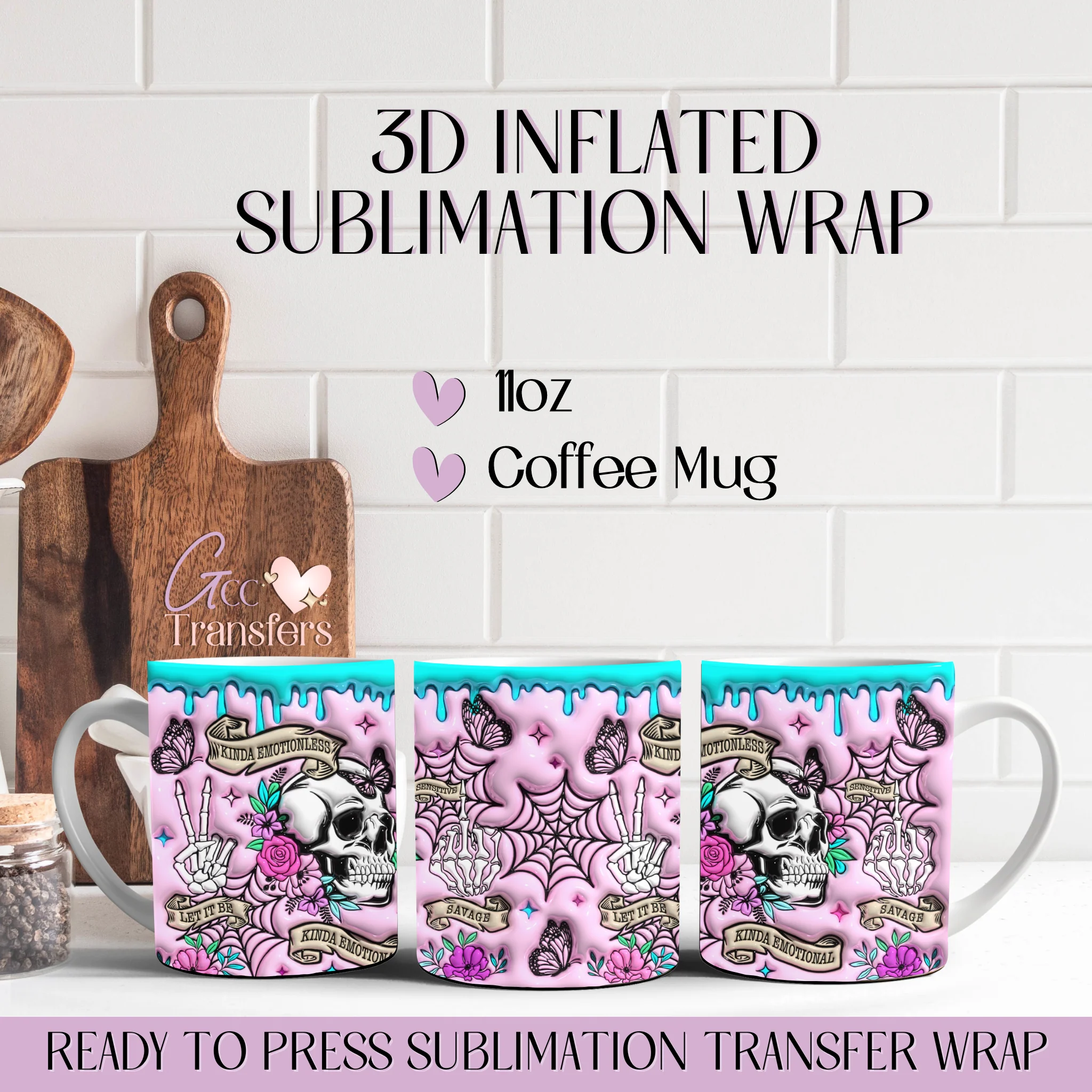 Kinda Emotionless Skull - 11oz Mug